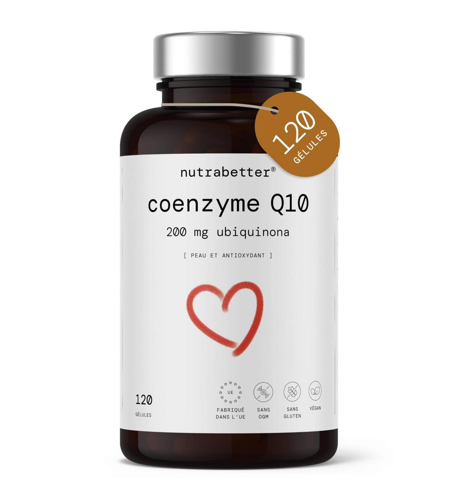 Coenzyme Q10 200mg | 120 g lules v g taliennes de CoQ10 100% pure pendant 4 mois | Premium Q10 naturellement ferment | Energie C ur et Anti- ge naturel | Haute biodisponibilit  - Buy Online on GoSupps.com