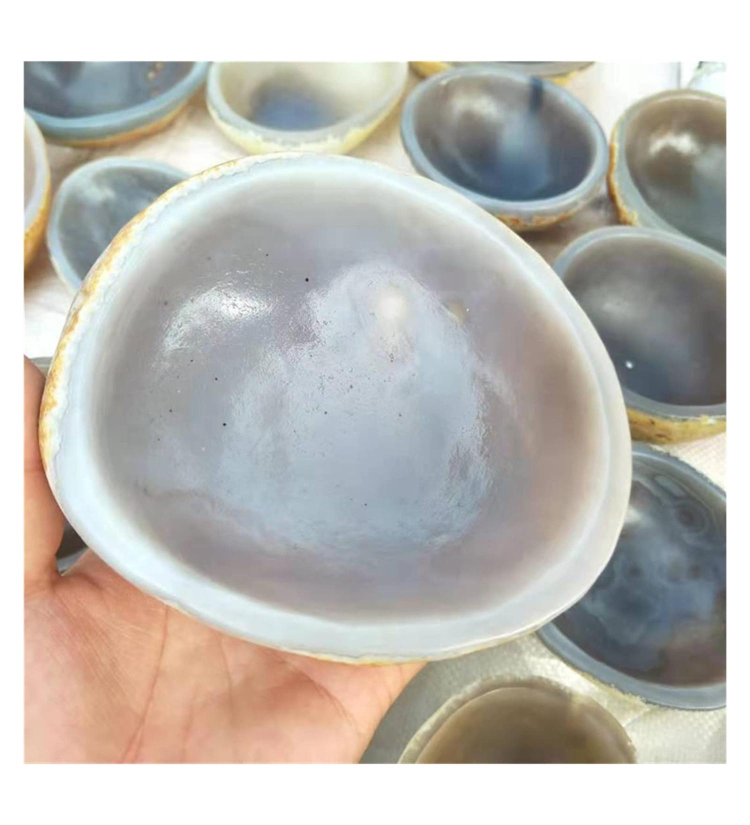Natural Sphere 1pc Large Natural Hand Carved Agate Crystal Quartz Bowls 90mm-100mm for Home Decoration for Decoration Gift Decoration feng Shui. - Buy Online on GoSupps.com
