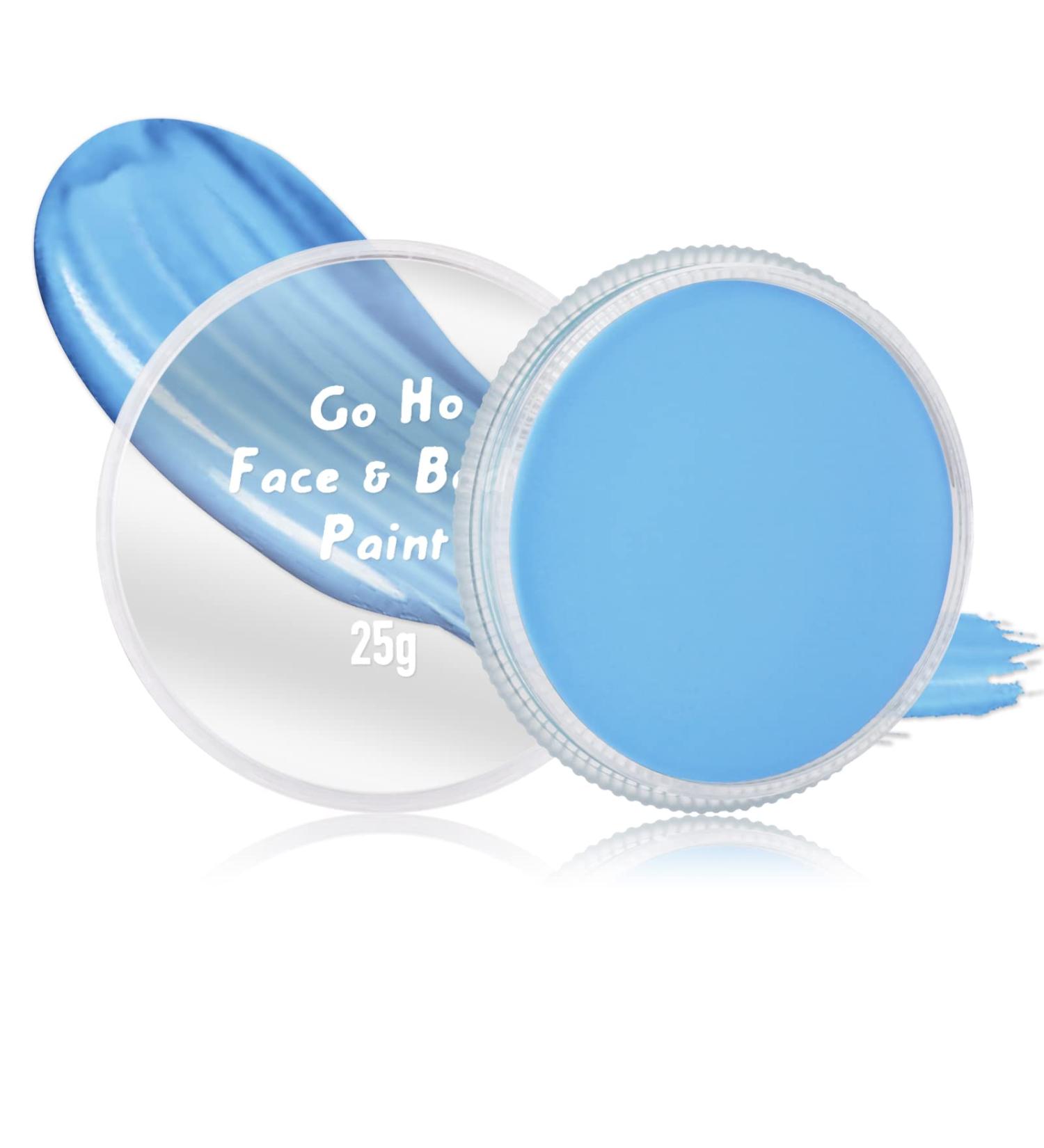 Go Ho Light Blue Face Paint - Washable Gel for Halloween Cosplay & Festivals | Full Coverage Body Paint for Adults & Kids - Buy Online on GoSupps.com