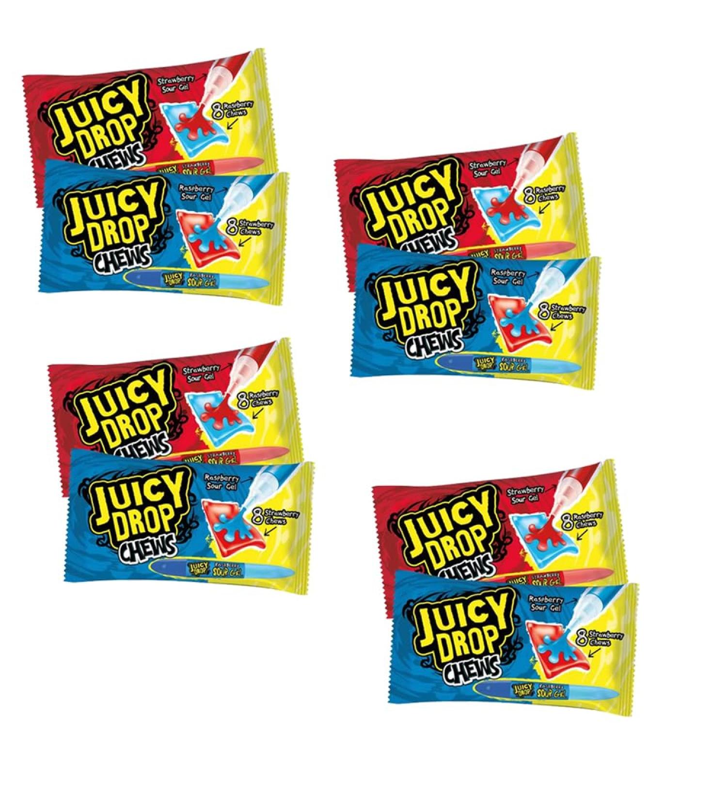 Drop Chews Candy 67g - Soft chews with a sour gel (08 Packs (Half Box))