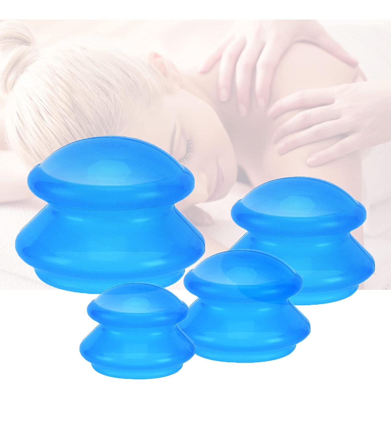 Silicone Cupping Therapy Set - Strong Suction for Myofascial Massage & Pain Relief - 4 Sizes, Professional & Home Use - Buy Online on GoSupps.com