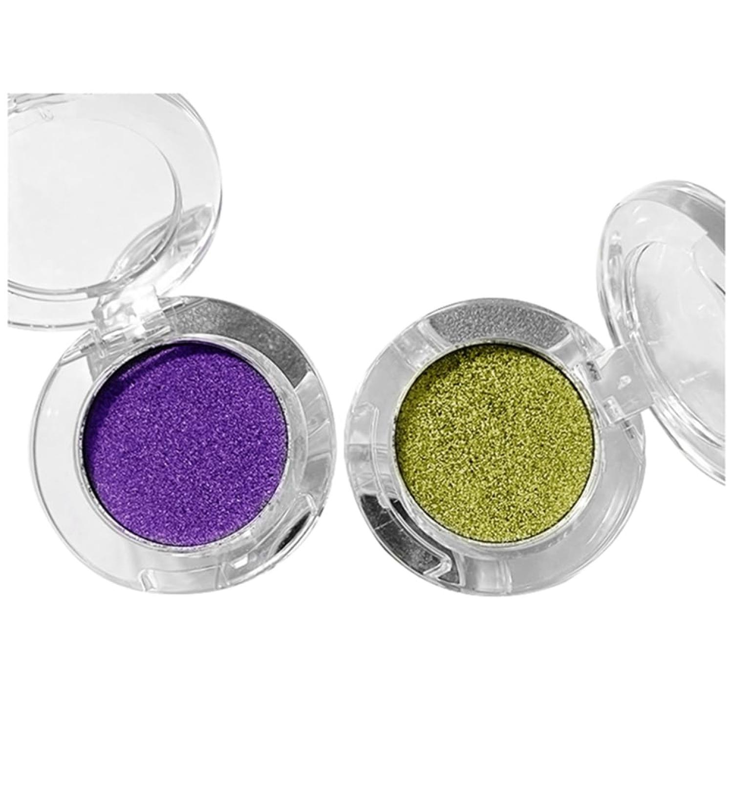 Dewedrt 2Pcs Optical Eyeshadow Highly Pigmented Polychrome Metallic Eyeshadow Palette Eye Glitter Makeup Cosmetics - Buy Online on GoSupps.com