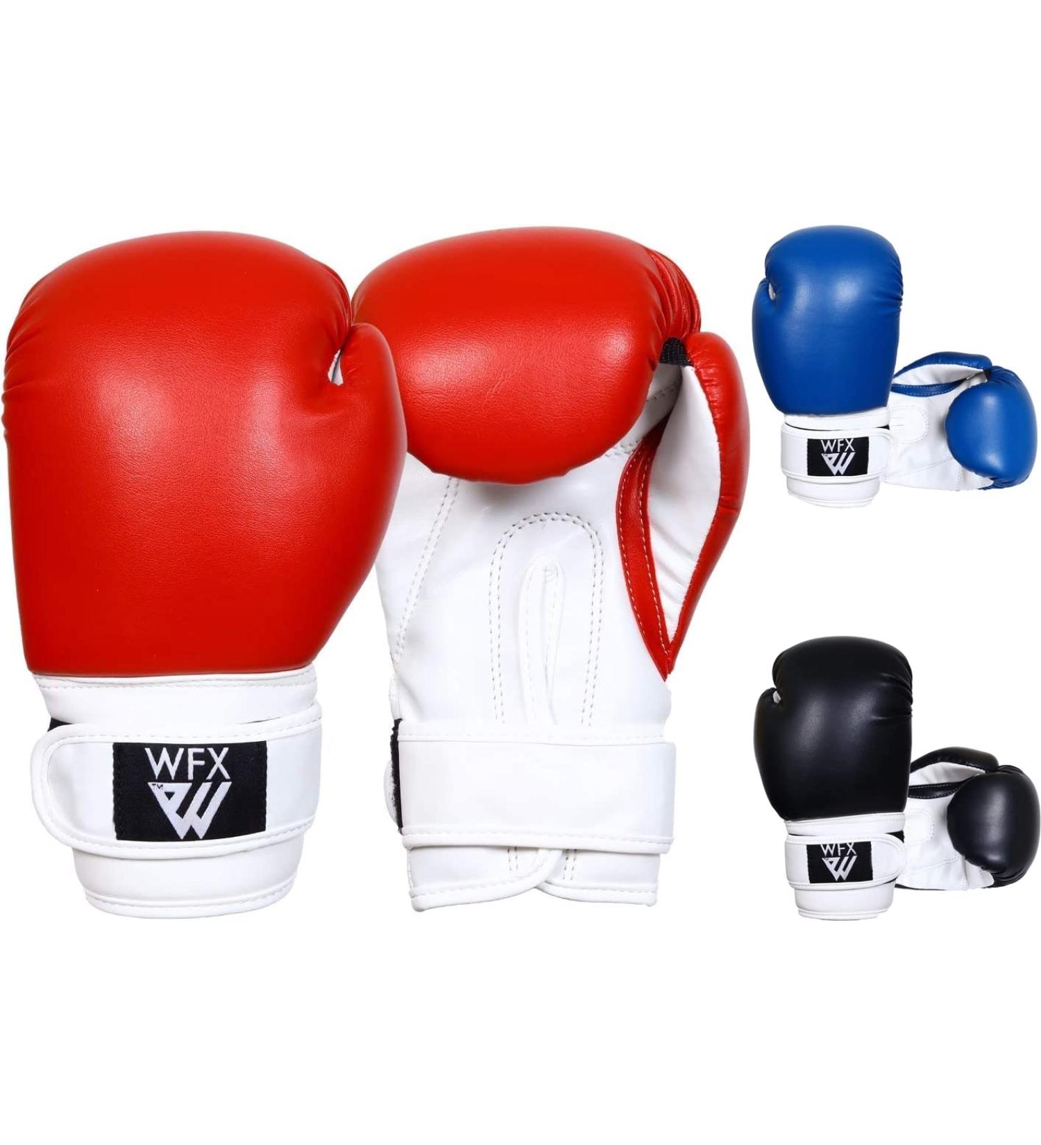 Children's Box Gloves for Martial Arts | MMA Training Sparring Gloves | Robust Leather Kickboxing & Muay Thai | Junior Red 4oz for Boys & Girls - Buy Online on GoSupps.com