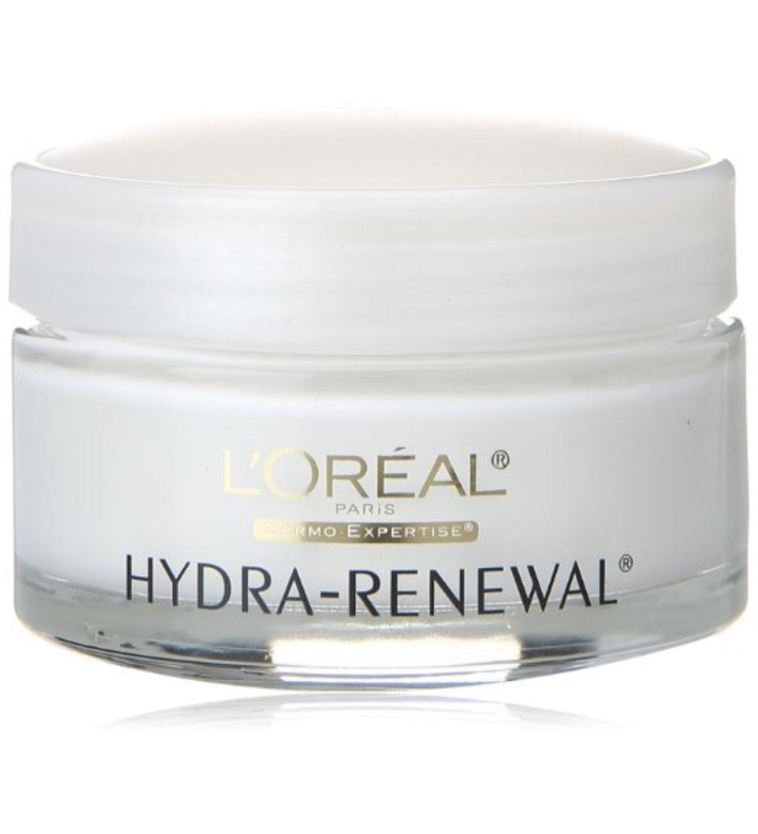 L'Oreal Dermo-Expertise Hydra-Renewal Continuous Moisture Cream Dry/Sensitive Skin 1.70 oz (Pack of 3)