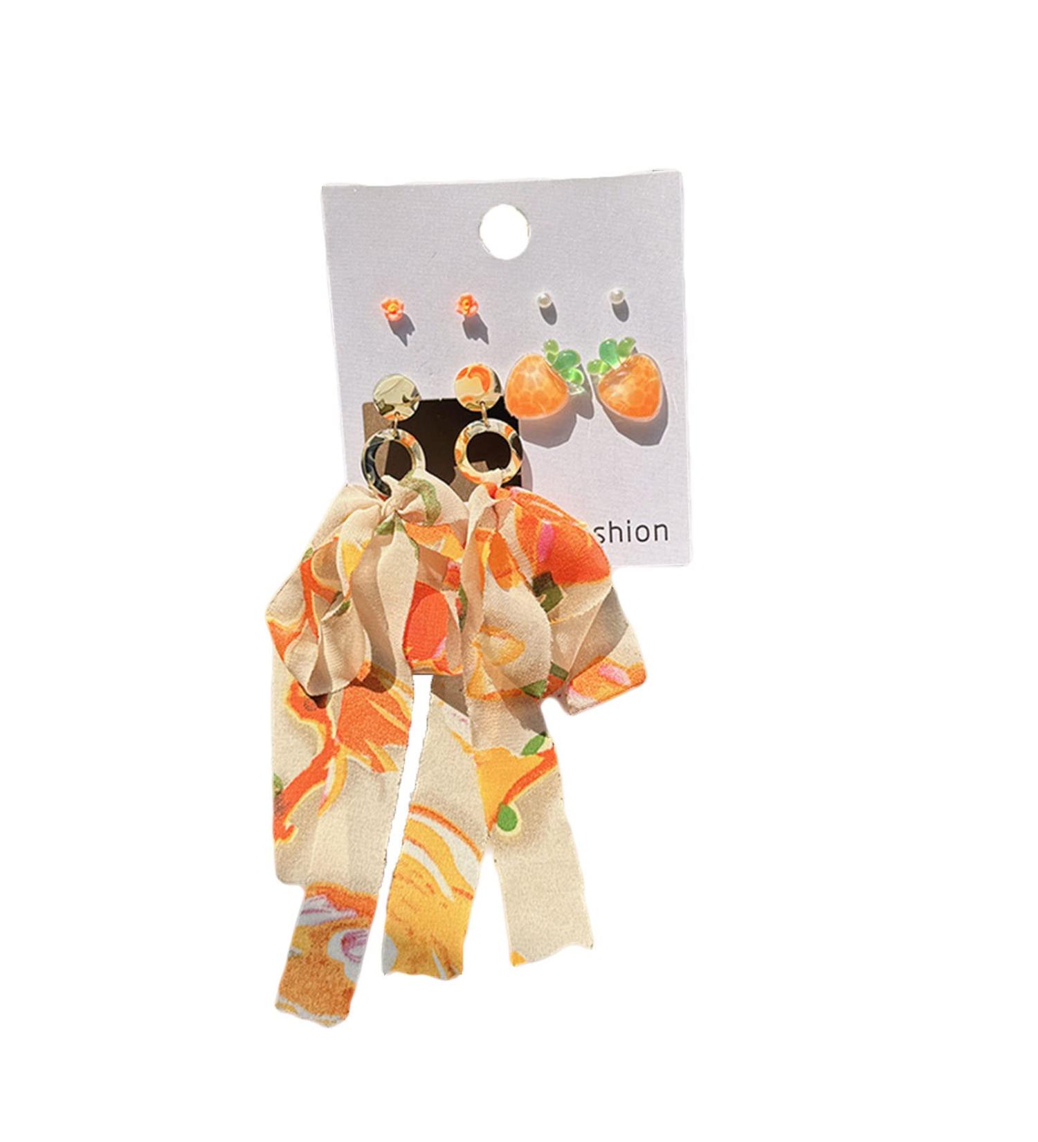 Shop Feylie Women's Pearl Resin Earrings - Bohemian Geometric Fruit & Flower Jewelry Set - Buy Online on GoSupps.com