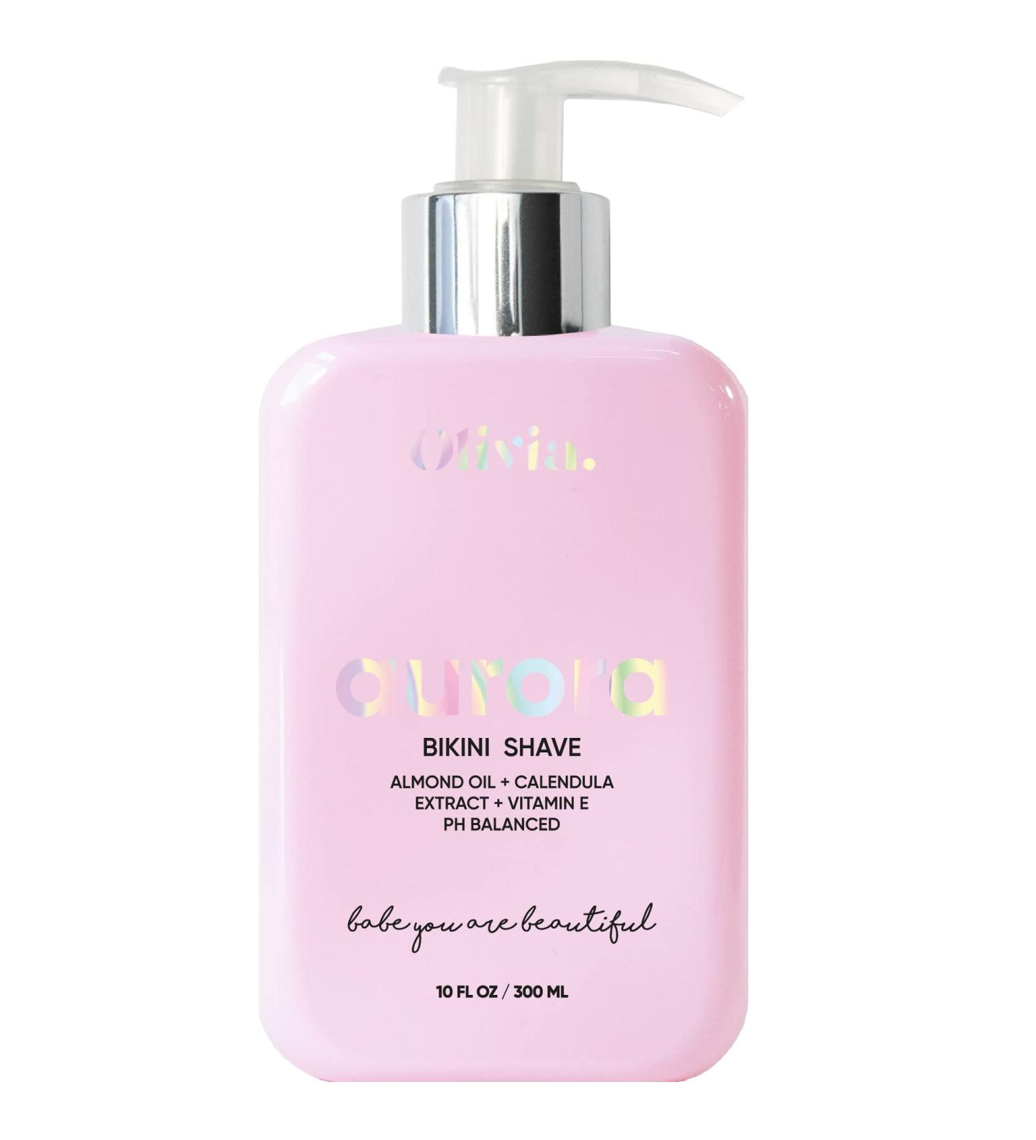 Olivia Aurora Intimate Bikini Shaving Cream - 10 Fl Oz | Sensitive Skin Formula for Women | Prevents Ingrown Hair and Blackheads - Buy Online on GoSupps.com
