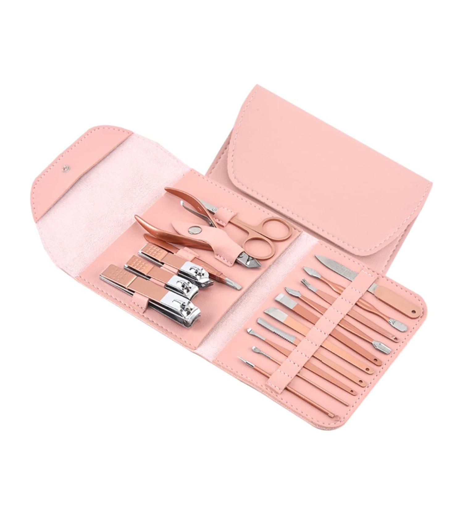 SHERCHPRY Clippers Set Nail Trimmer Nail Nail Clippers Manicure Tool Nail File Rose Gold 14.5X11X3CM Golden - Buy Online on GoSupps.com