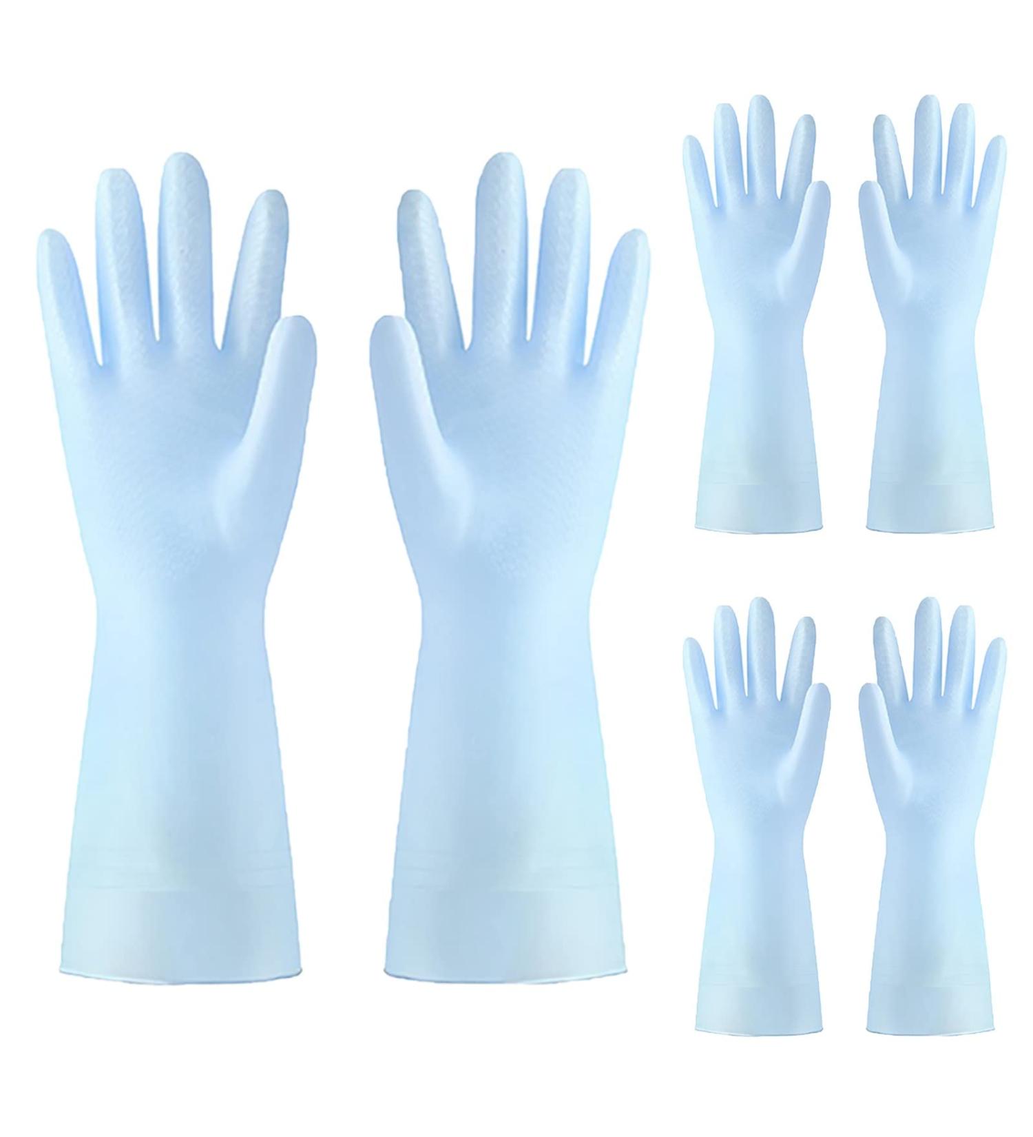 KKRAUS 3 Pairs Cleaning Gloves Reusable Household Gloves Kitchen Dishwashing Gloves Rubber Gloves for Gardening Car Cleaning Washing Gloves (Color : Blue Size : Medium) Medium Blue - Buy Online on GoSupps.com