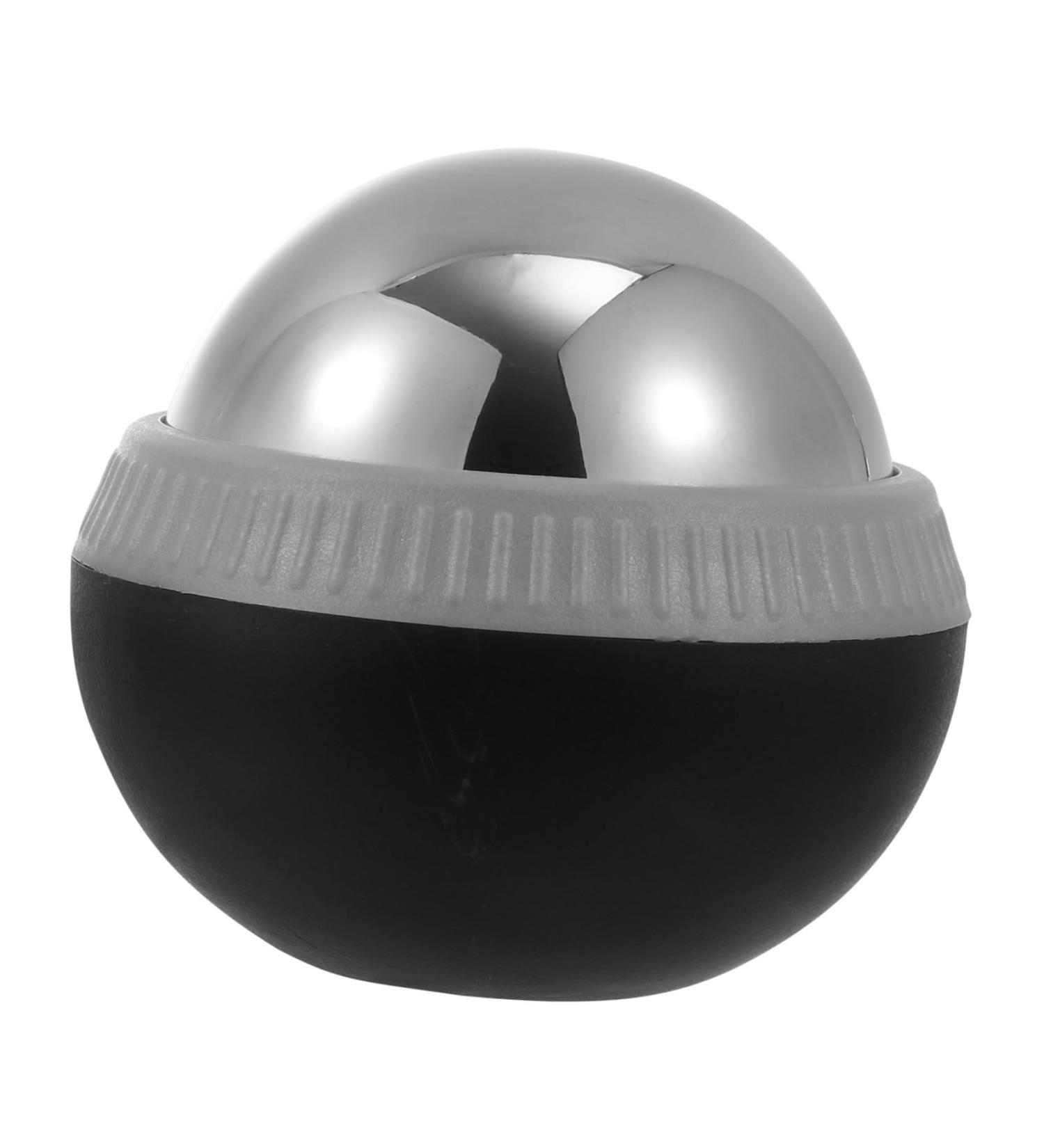 Homsfou Stainless Steel Massage Globe - Yoga Fitness Ice Roller Ball for Hand & Foot Massage - Cold Therapy Relief 8.3x7.5cm Black - Buy Online on GoSupps.com