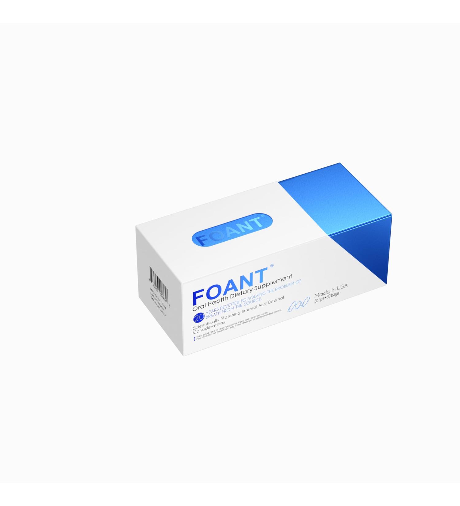 FOANT Oral Care Capsules for Bad Breath Relief 3 Pcs x 30 Count - 30-Day Supply Supports Fresh Breath & Oral Health - Buy Online on GoSupps.com