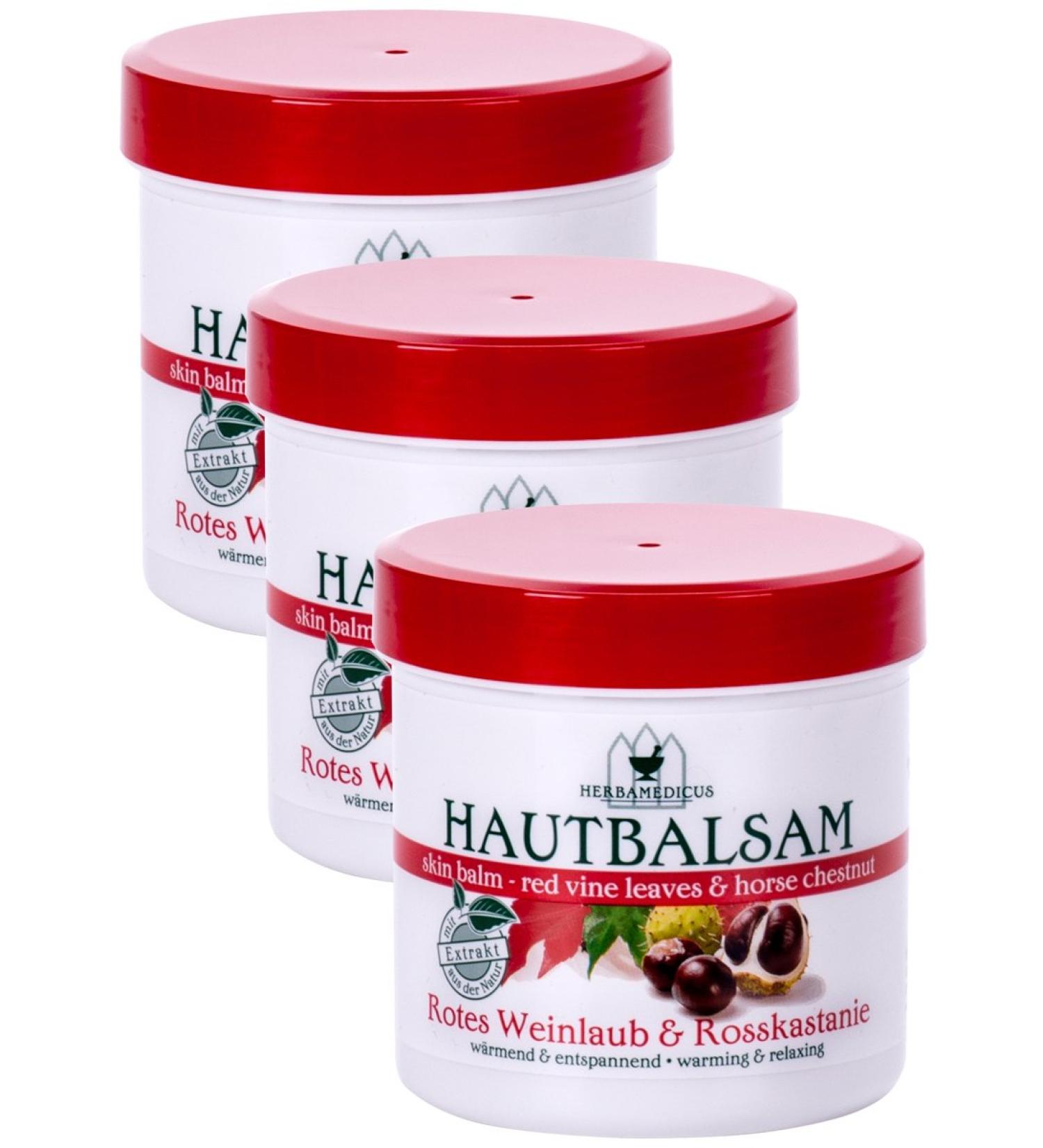 Herbamedicus Red Vine Leaves & Horse Chestnut Cream - 3 x 250 ml