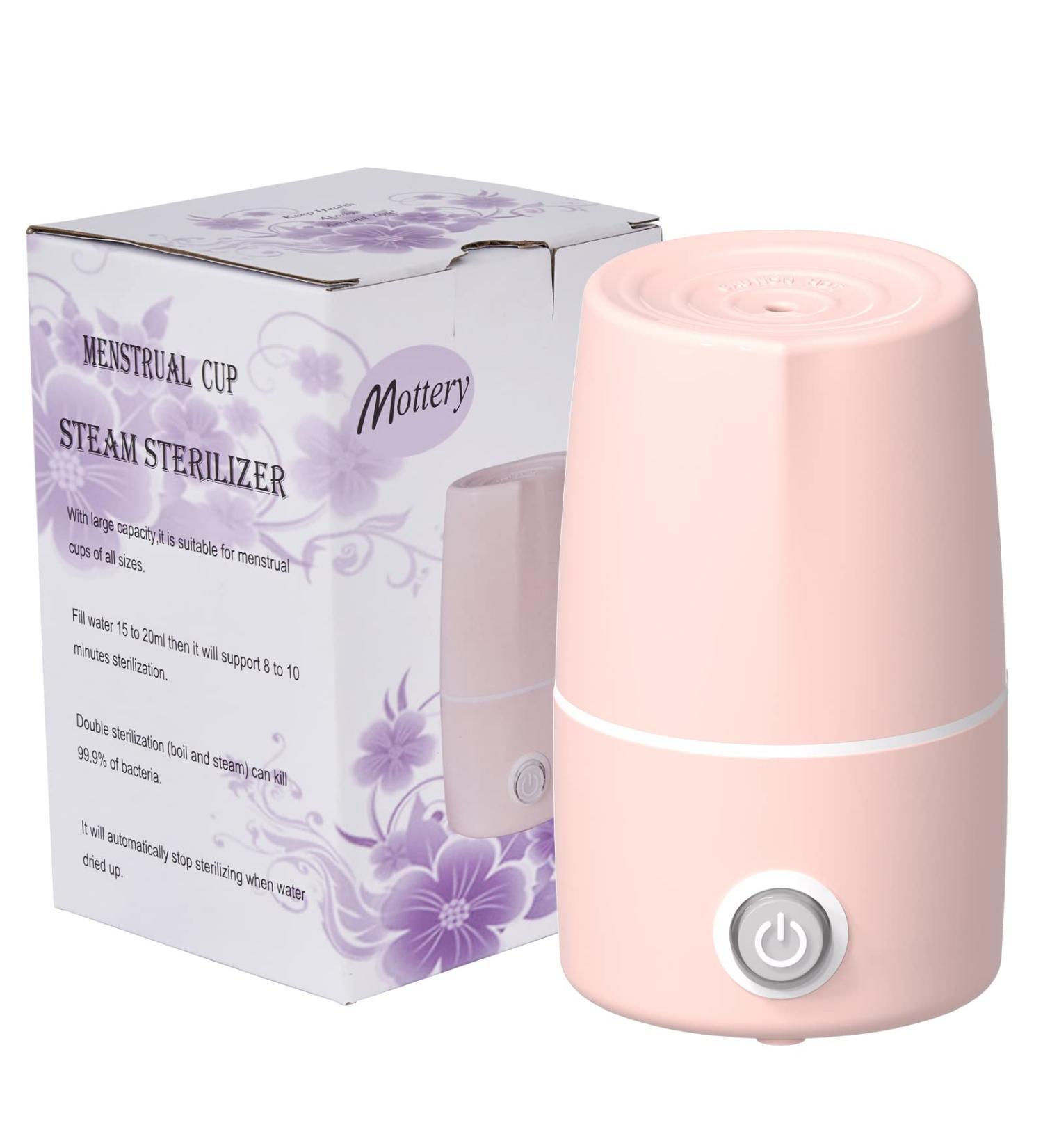 Mottery Menstrual Cup Sterilizer Cleaner Machine - High Temperature Wash, 99.9% Dirty Removal in 8 Minutes - Feminine Hygiene, Leak-Free Model 4 - Buy Online on GoSupps.com