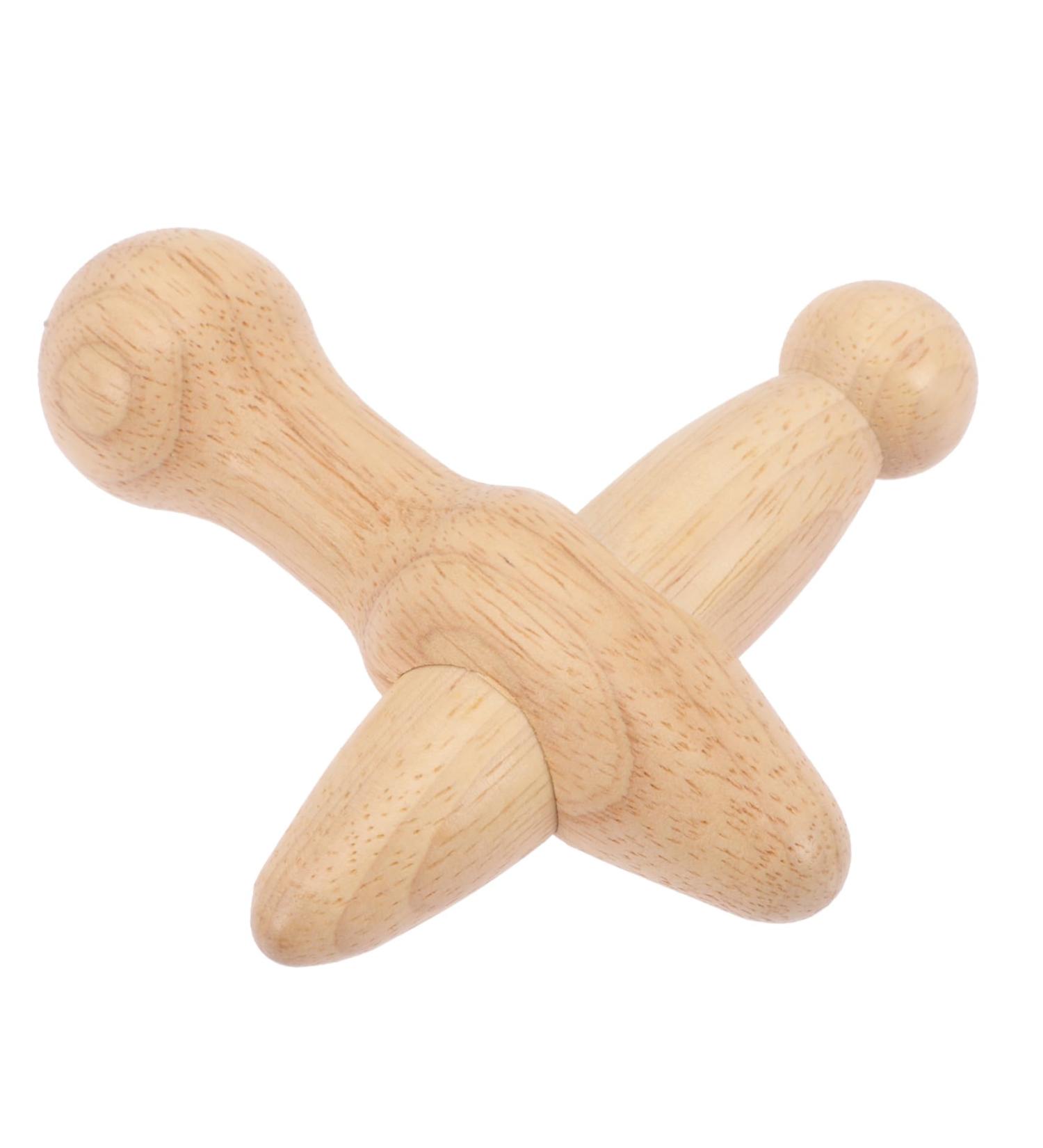 Minkissy Wooden Foot & Neck Massage Device | Trigger Point Roller for Relaxation & Pain Relief - Buy Online on GoSupps.com