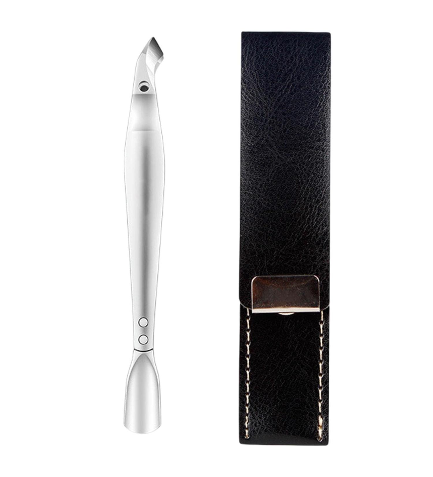 Double Head Cuticle Trimmer with Pusher Stain Steel Cuticle Trimmer for Manicure and Pedicure Jaw Sharp Cuticle Nip Scissors Cuticle Remover Tool with Storage for Trim Nail and Dry Skin - Buy Online on GoSupps.com