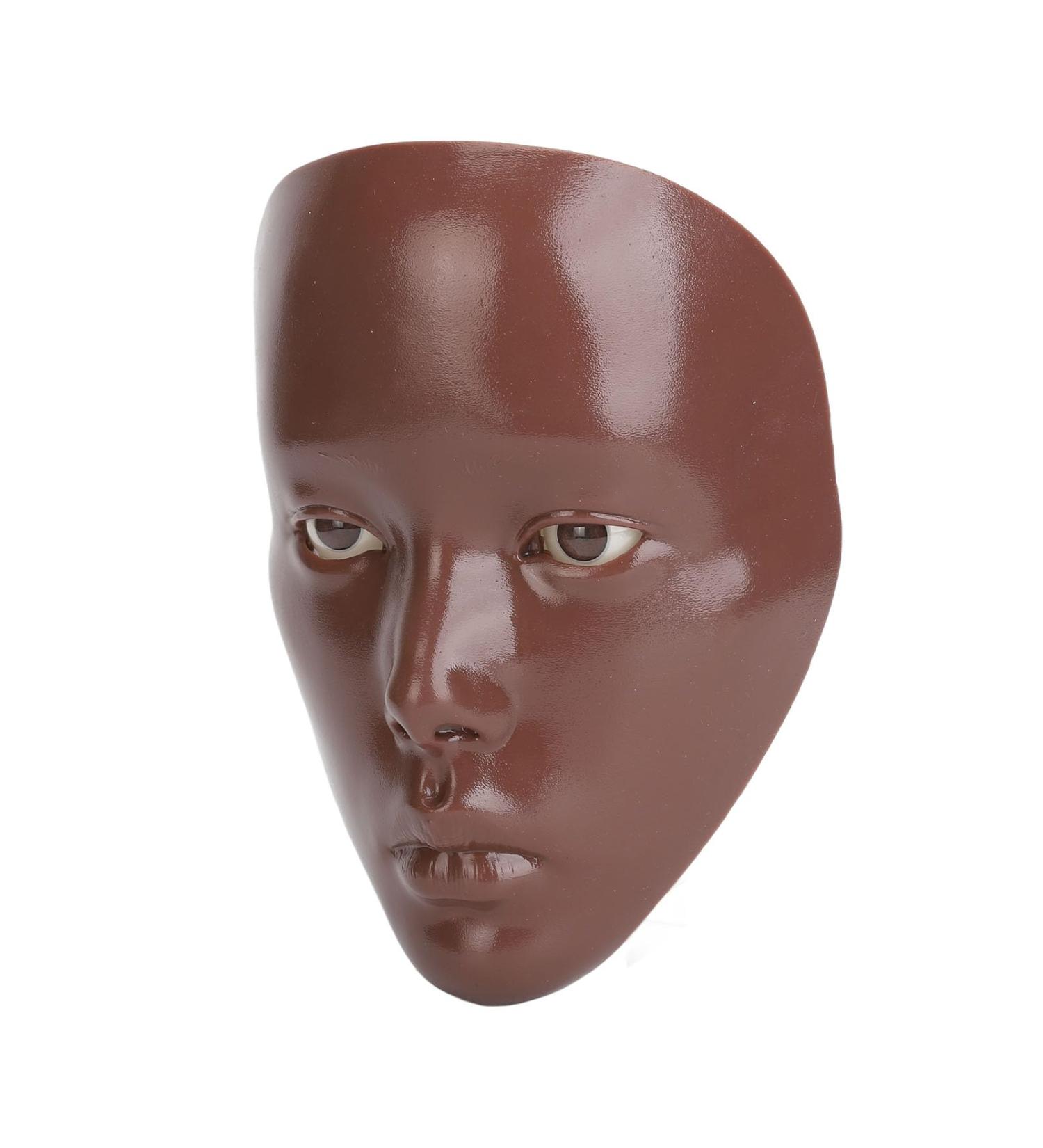 5D Makeup Practice Face Set - Silicone Detachable Eyes for Artists | Improve Skills & Easy to Clean - Black Skin - Buy Online on GoSupps.com