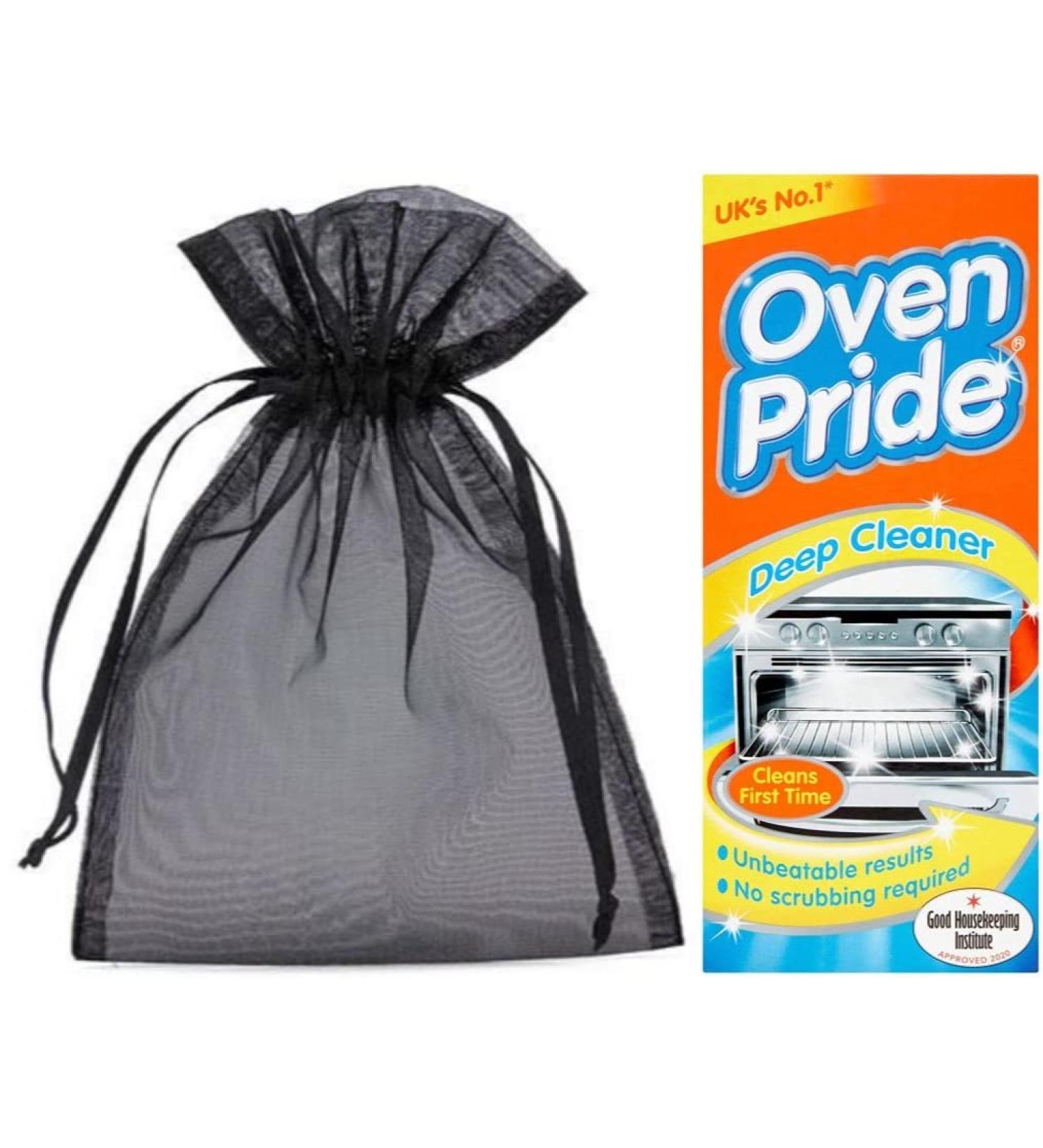 Oven Pride Deep Cleaner Kit 500ml Each Cleaner Kit Contain: Oven Pride 500ml + Bag + Gloves + Our Gift for You - Organza Bag Size 9 x 7 x 0.1 cm - Buy Online on GoSupps.com