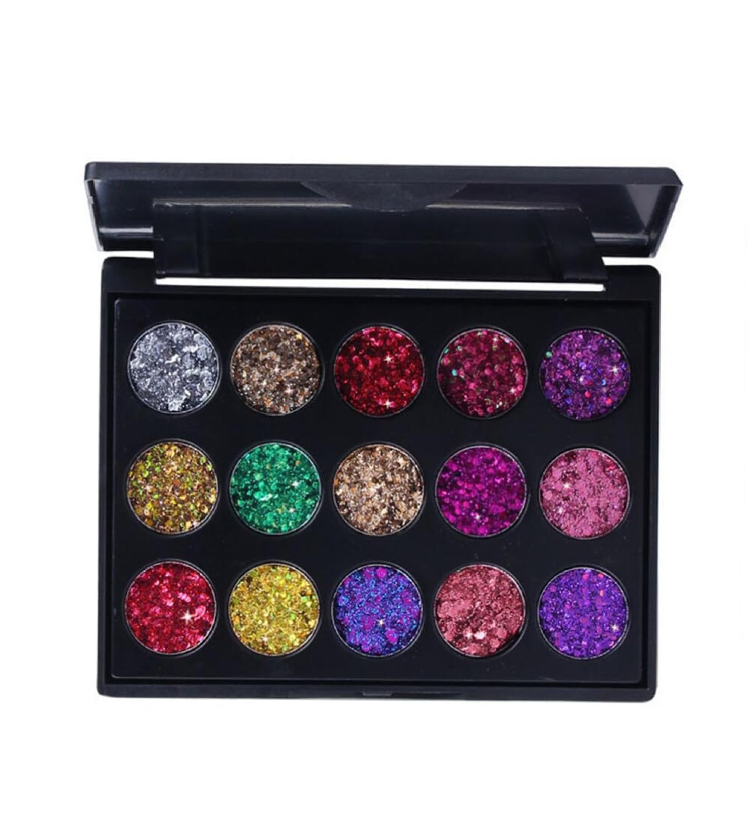 FRCOLOR 15 Matte Eyeshadow Eye Shadow Palettes Makeup Palette Eyeshadow Palette Diamond Sequins - Buy Online on GoSupps.com