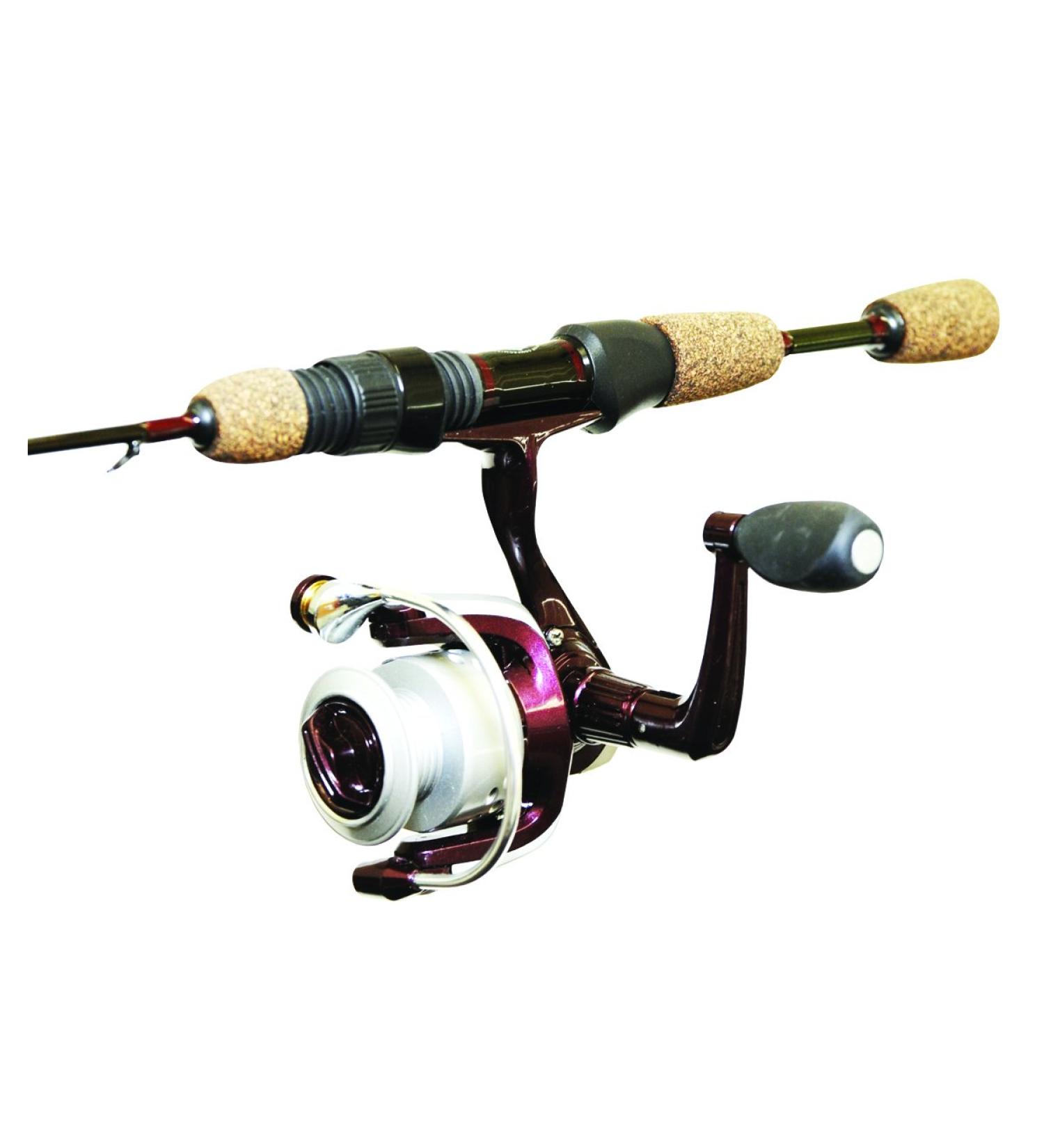 Wright & McGill Tony Roach Ice Light Spin Fishing Combo, 24-Inch, Brown