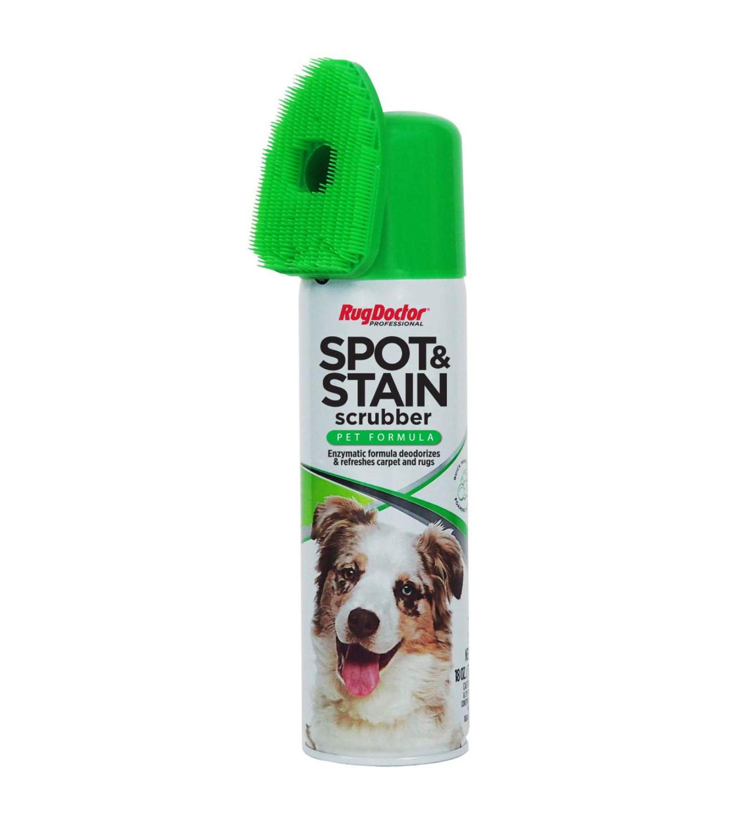 Rug Doctor Pet Formula Spot and Stain Scrubber 18 oz. | Powerful Pro-Enzymatic Formula - Removes Pet Stains & Odors | Built-In Fabric-Safe Brush | CRI Tested & Approved - Buy Online on GoSupps.com