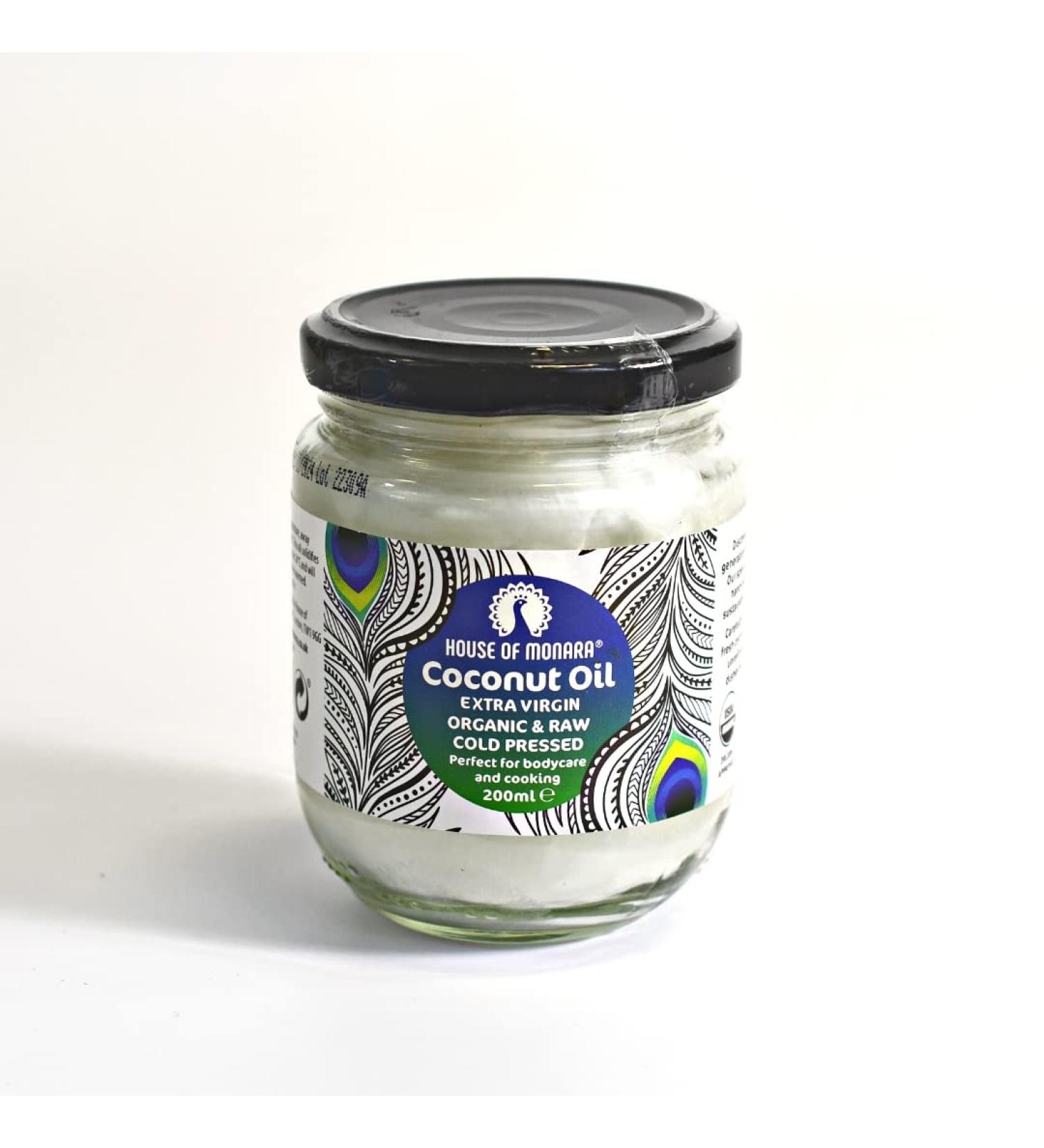 House Of Monara Pure Organic Coconut Oil 200ml - Beauty | Premium Skin & Hair Care - Buy Online on GoSupps.com
