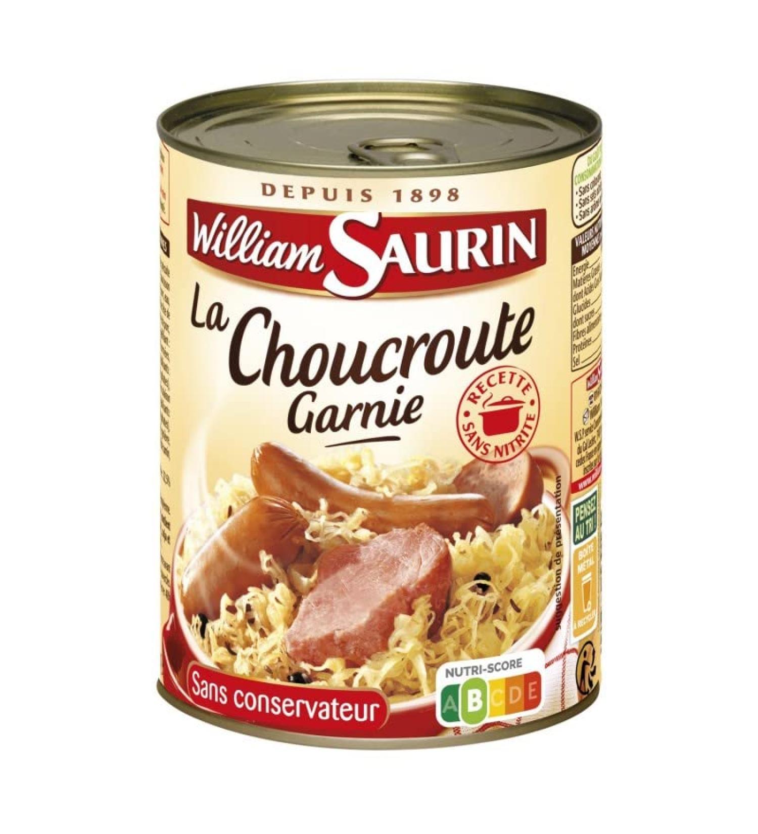 WILLIAM SAURIN - 400g Filled Sauerkaut - Pack of 4 - Special Offer - Buy Online on GoSupps.com