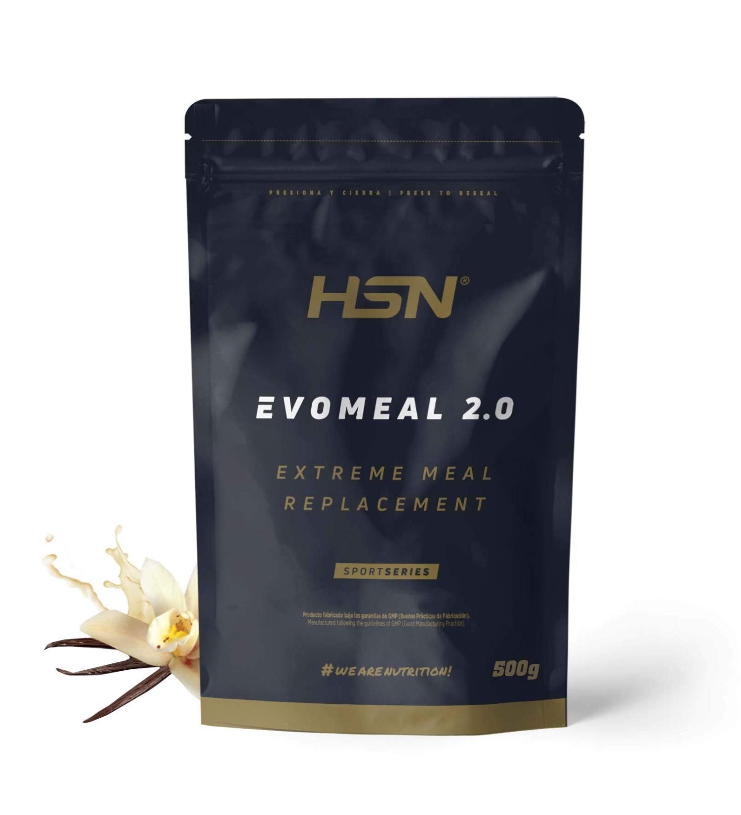 HSN Evomeal Shake Meal Replacement | Gluten Free Shake Suitable for Vegetarians | Protein + Carbs + Vitamins + Minerals + CLA (Vanilla 500 gr) - Buy Online on GoSupps.com