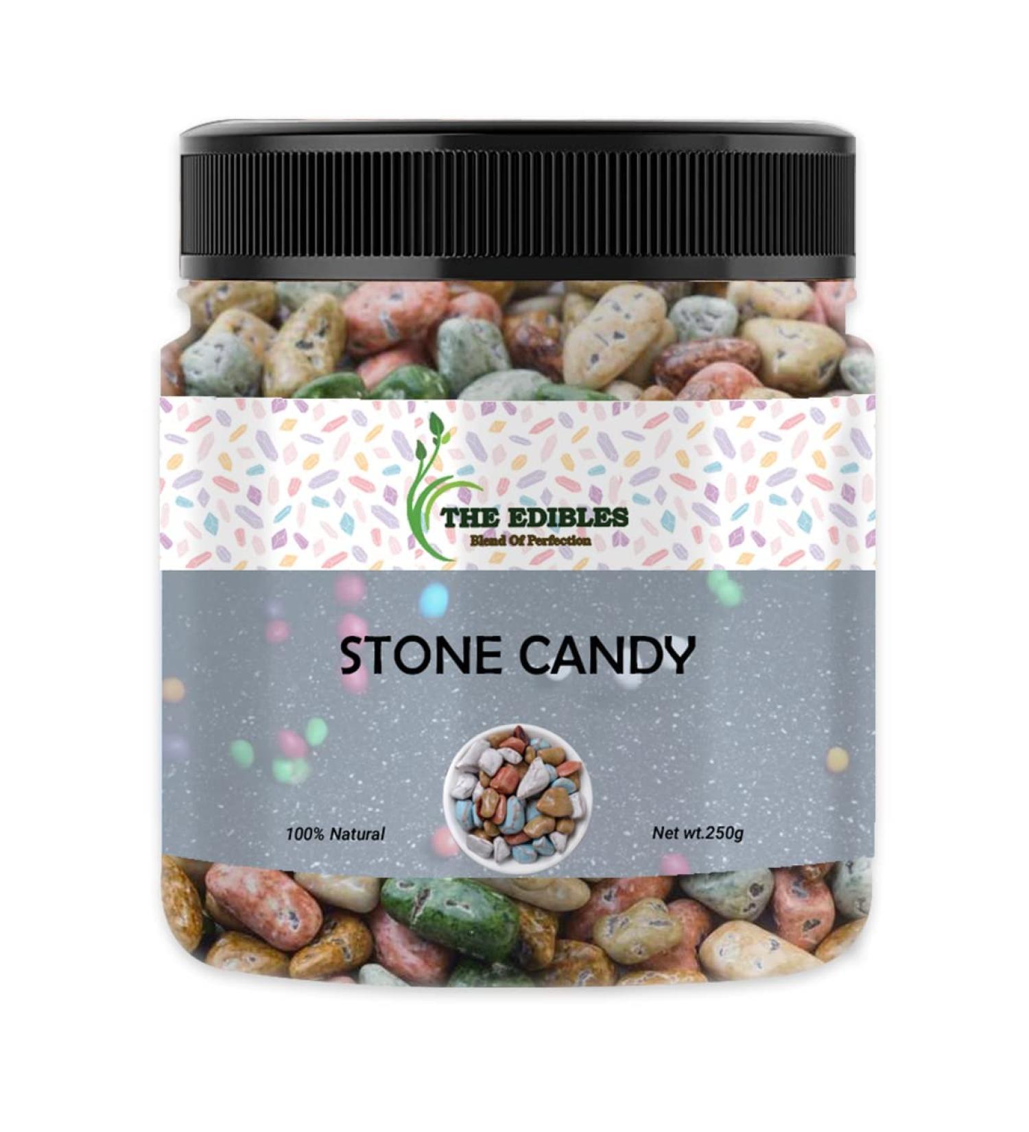 THE EDIBLES Rock Candy - Stone Candy 250 gms | Milk Stone Chocolate_Packing May Vary - Buy Online on GoSupps.com