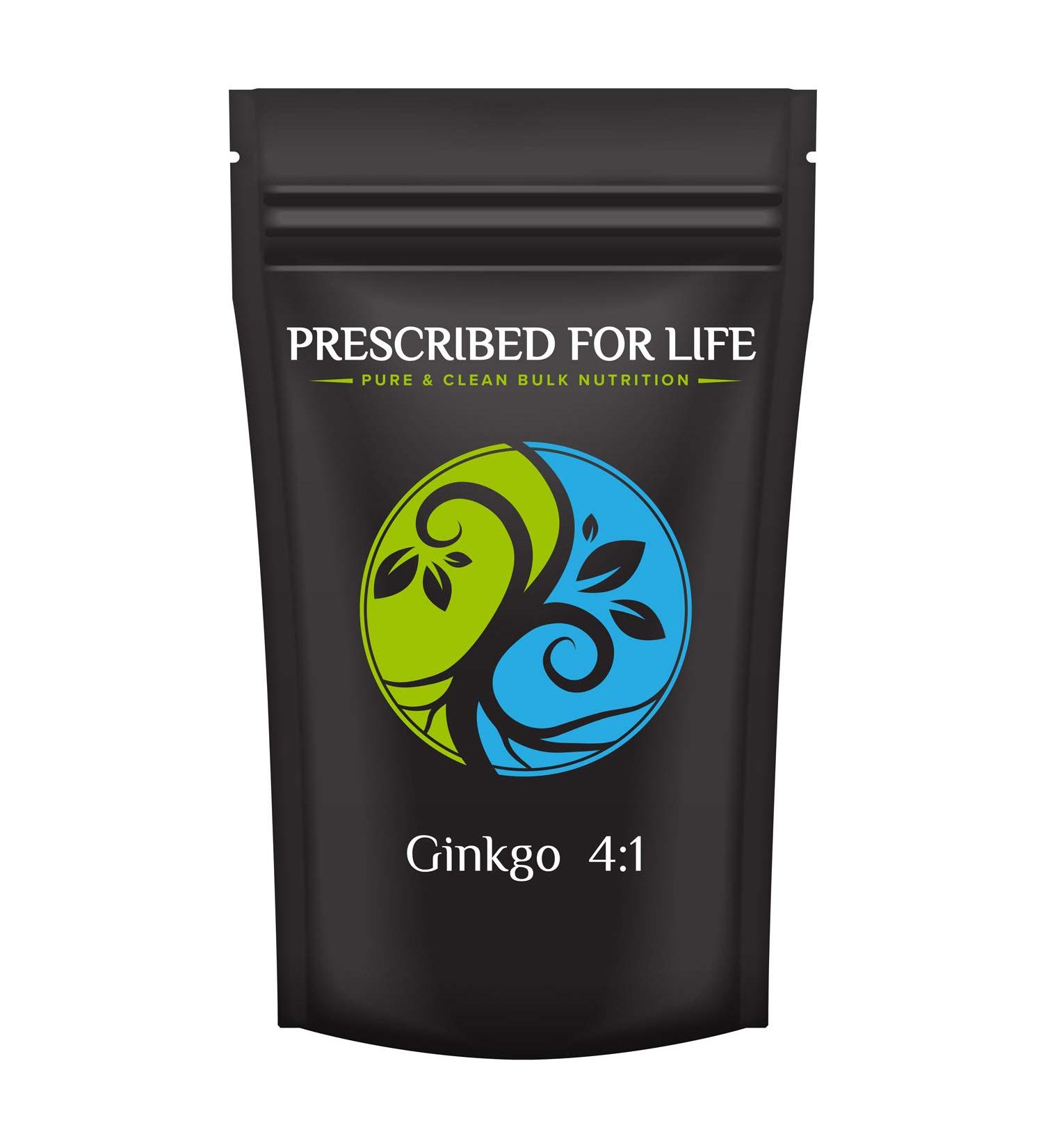 Prescribed For Life Ginkgo - 4:1 Natural Leaf Fine Powder Extract (Ginkgo biloba) 1 kg - Buy Online on GoSupps.com