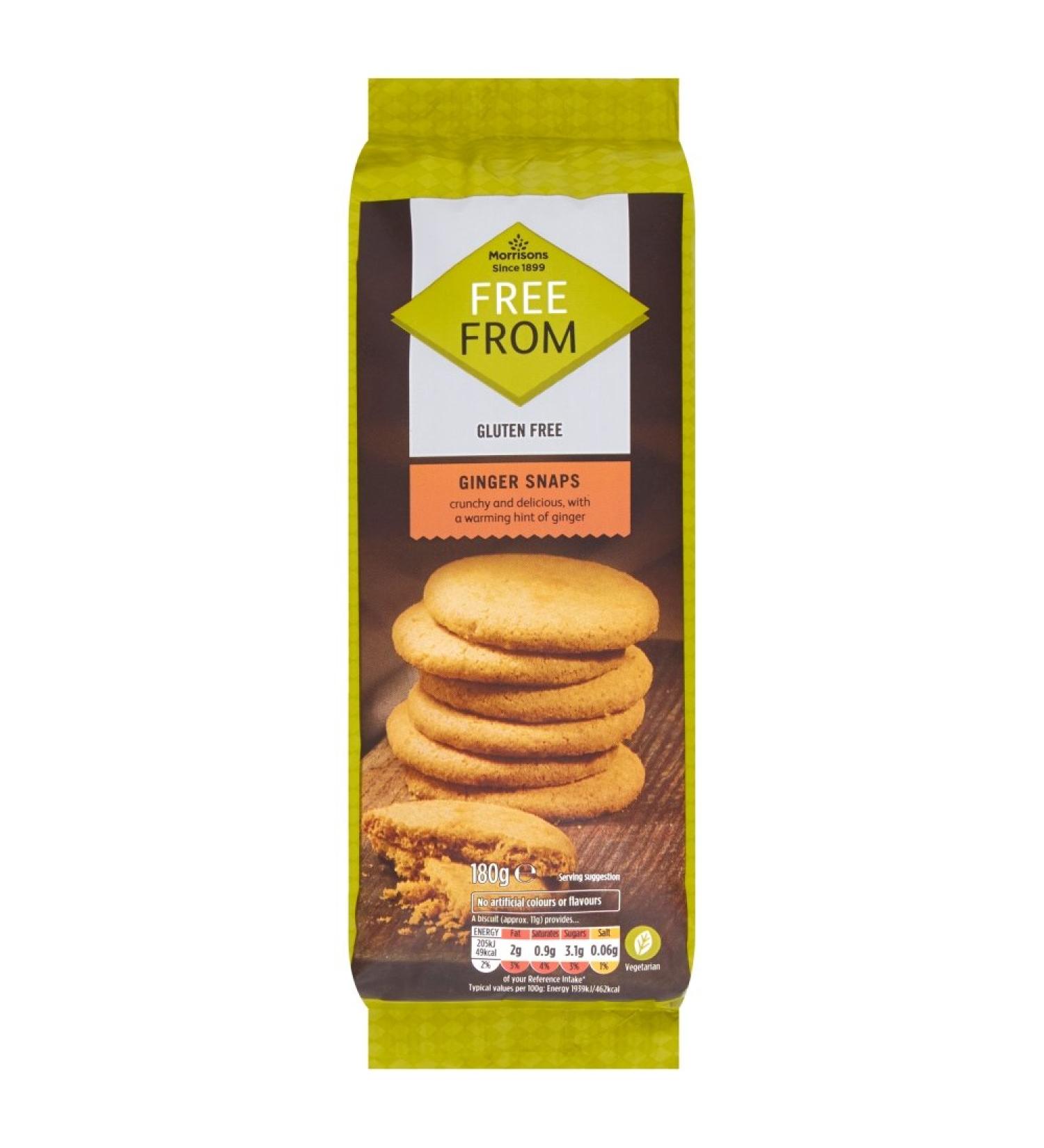 Morrisons Free from Ginger Snaps 180 g x 8