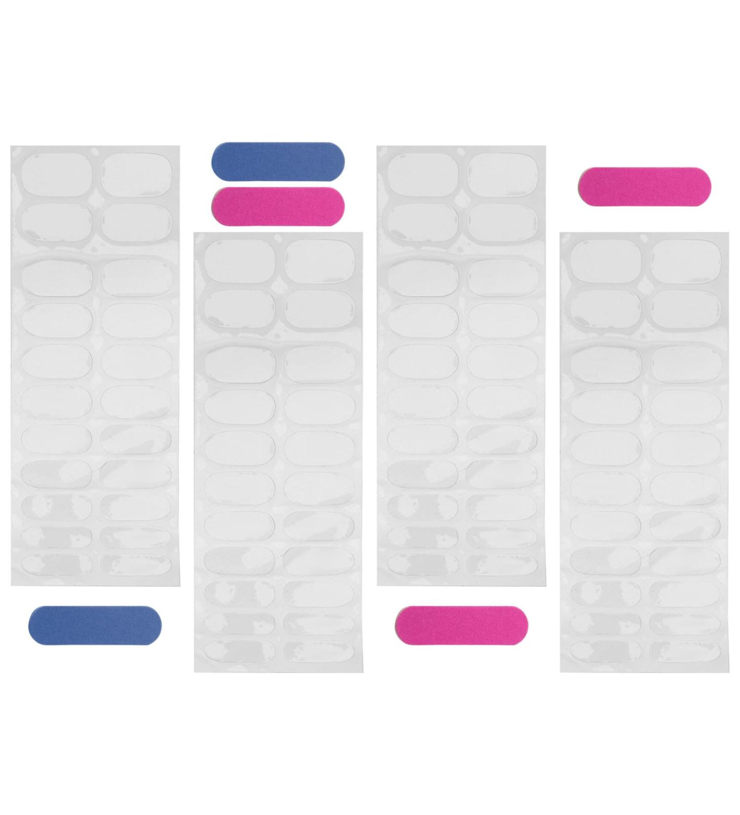 Beaupretty 5 Sheet Transparent Gel Nail Sticker Semi Cured Gel Nail Strips Self-adhesive Nail Wraps Nail Strengthening with Small Files for Women Girls Accessories - Buy Online on GoSupps.com