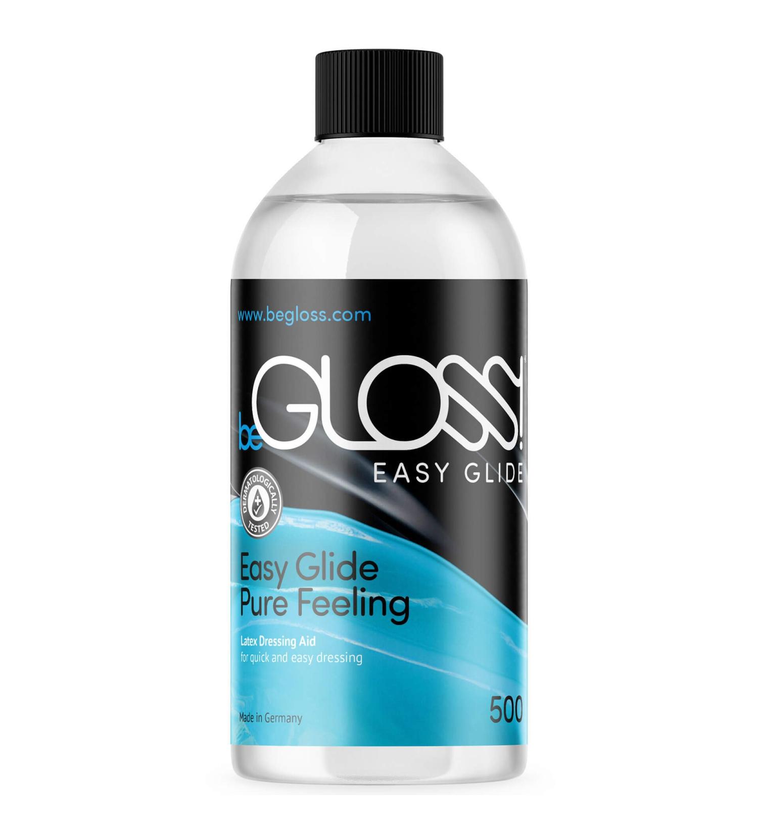 beGLOSS Easy Glide - 500 ml - Easy Glide - Pure Feeling - Slip into Rubber & Latex Garments Fast and Easy with Our Lubricant Latex Dressing aid. - Buy Online on GoSupps.com