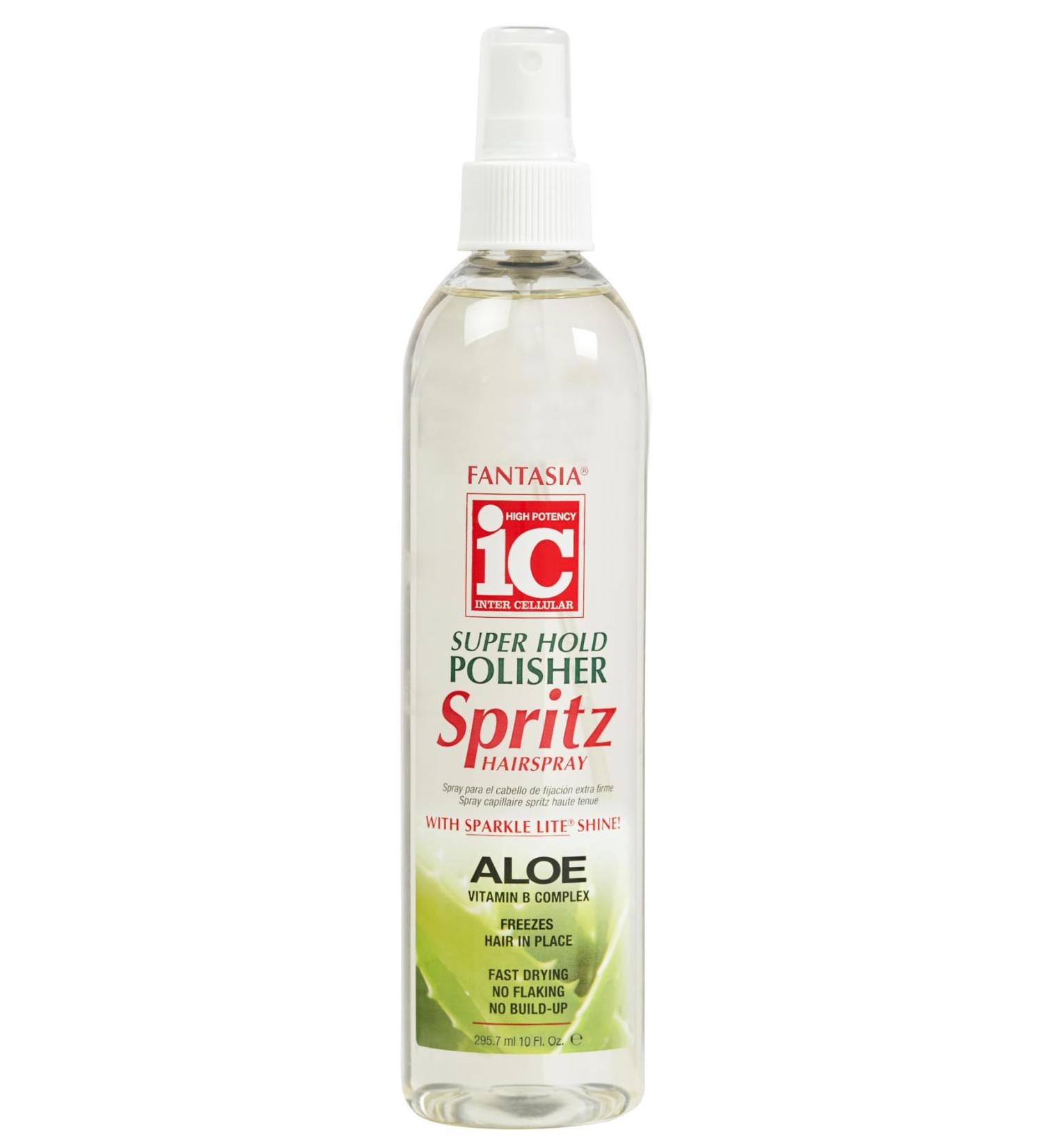 Fantasia Polisher Spritz Hair Spray Super Hold 10.0 Fl Oz (Pack of 1) Aloe 10 Fl Oz (Pack of 1)