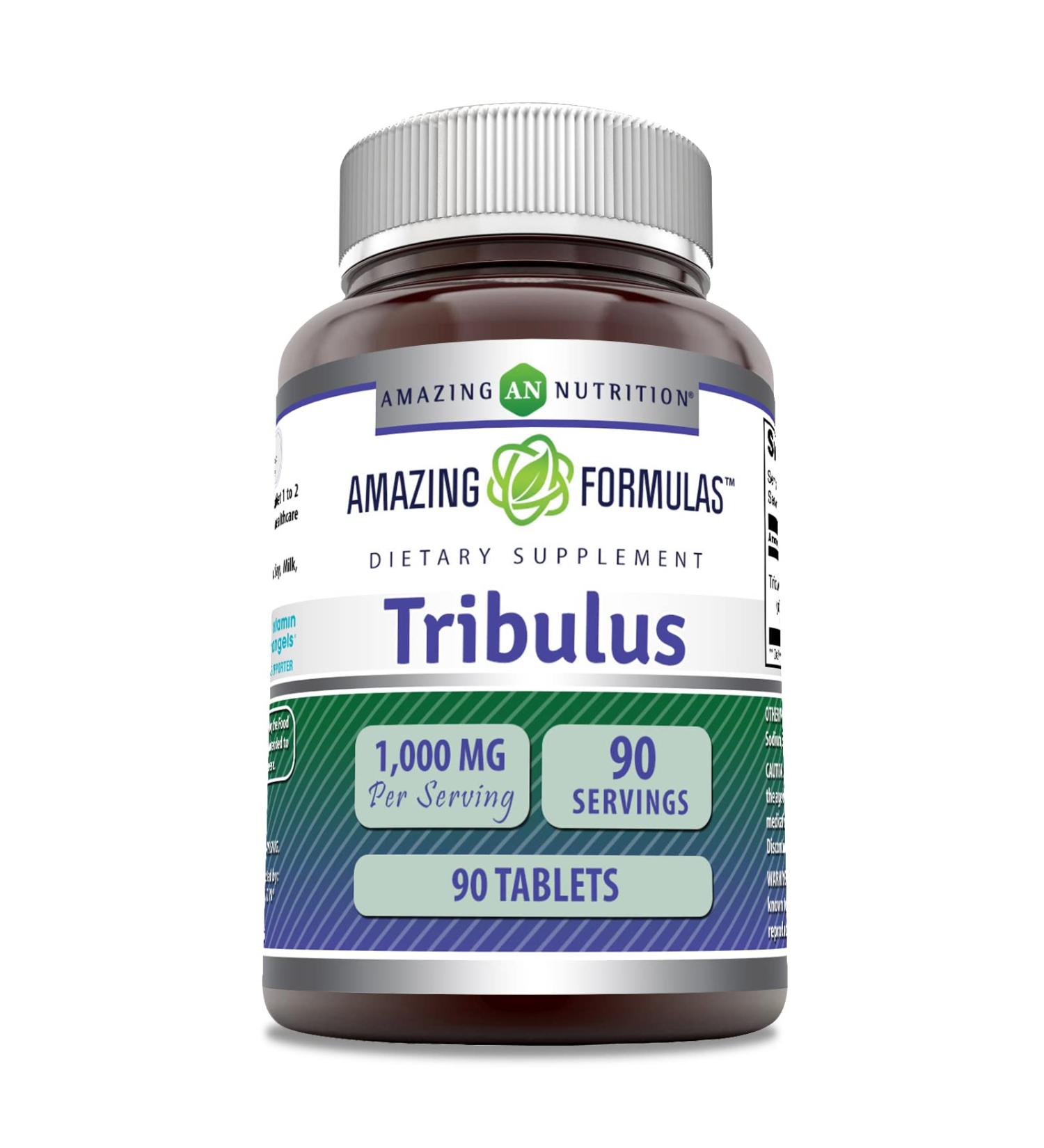 Amazing Formulas Tribulus Extract 1000 Mg Supplement | Tablets | Non-GMO | Gluten-Free | Made in USA (1 Pack | 90 Count) - Buy Online on GoSupps.com