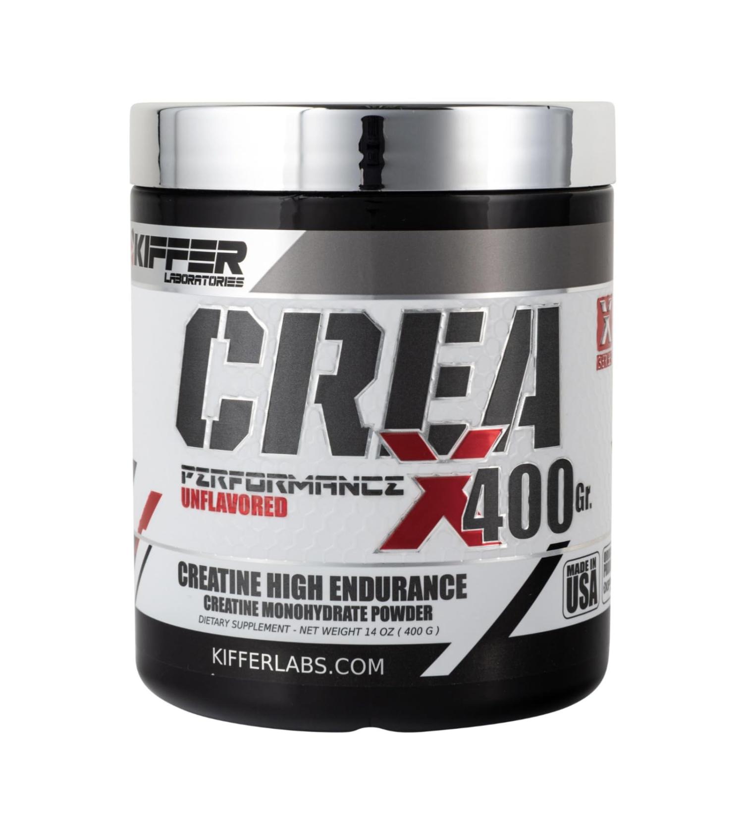 Kiffer Labs CreaX Creatine Monohydrate Powder 400 g (80 Serving) Pure Creatine for Muscle Growth & Strength Pre Workout | Unflavored NSF Quality Micronized Monohydrate - Buy Online on GoSupps.com