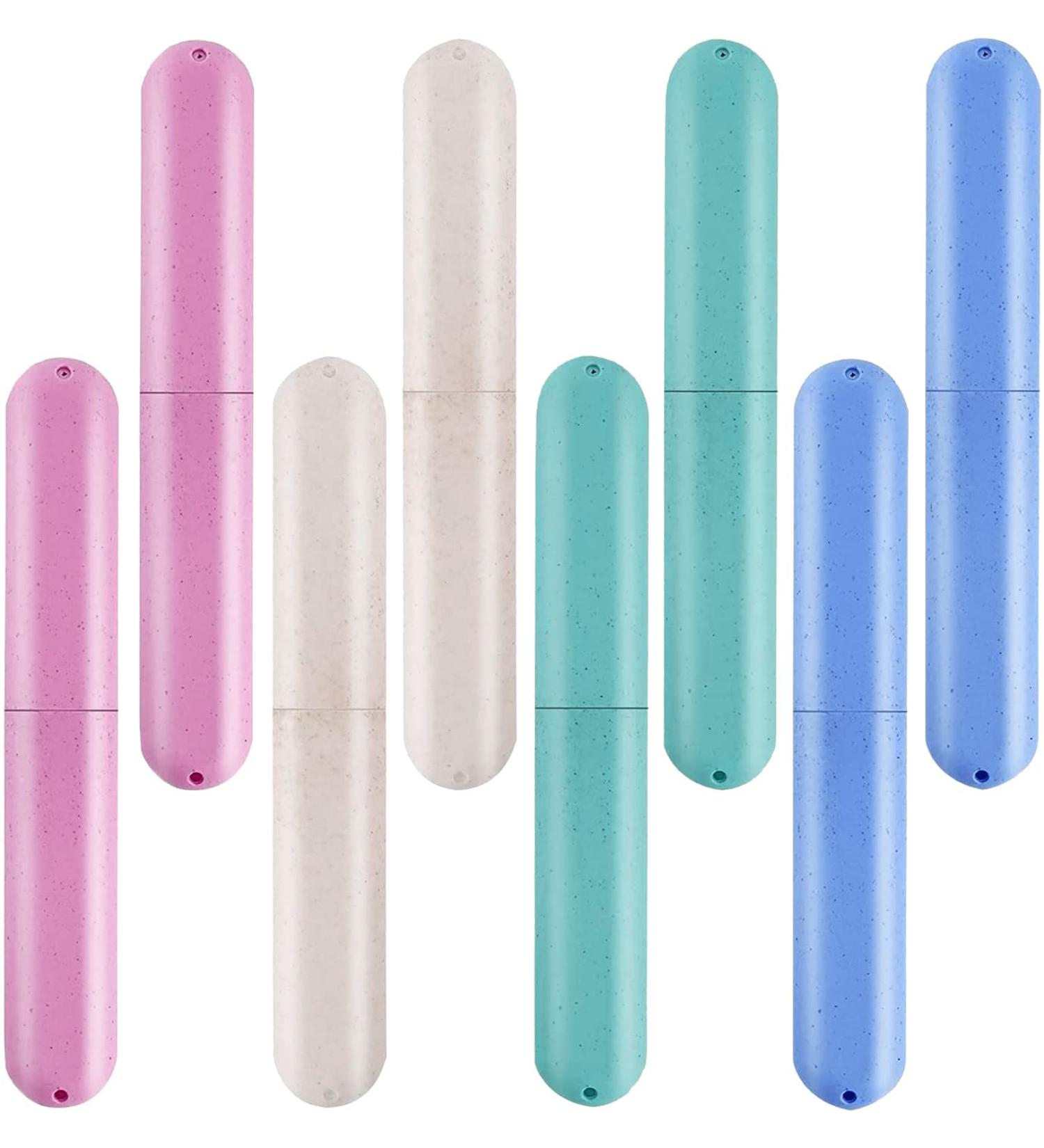 SHENQIDZ 8 Pack Portable Breathable Toothbrush Case for Travel - Camping Toothbrush Holder (4 Colors) - Toothbrush Storage Solution - Buy Online on GoSupps.com