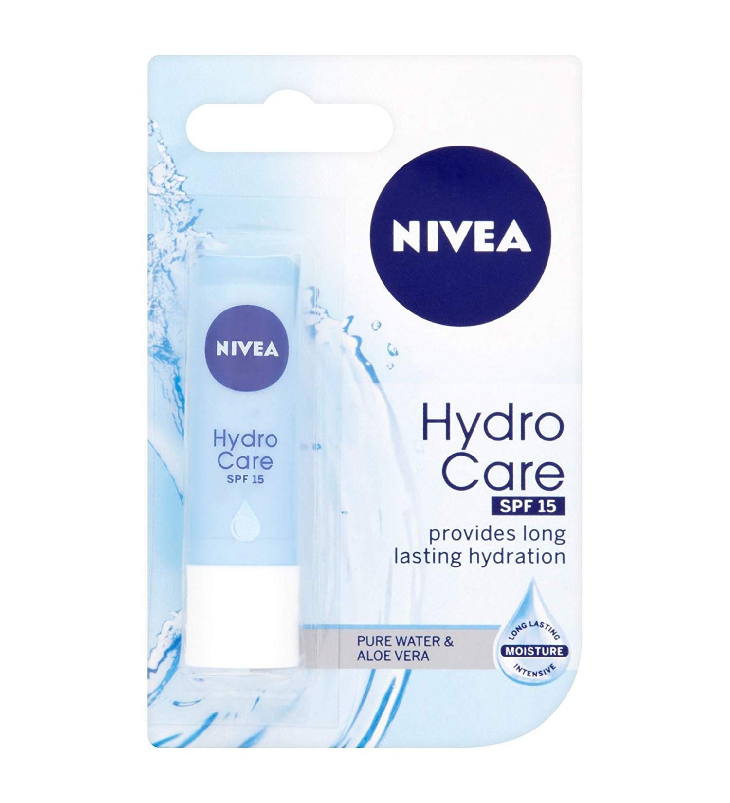 NIVEA Hydro Care Pure Water & Aloe Vera Lip Balm 12-Pack 4.8g - Hydrating Lip Care - Buy Online on GoSupps.com