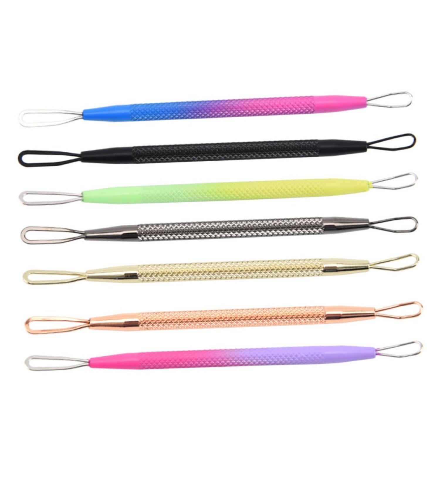 7pcs Double-headed Extrusion Ring Pimple Tools Pore Cleaner Pimple Removers Pimple Needle Cosmetic - Buy Online on GoSupps.com