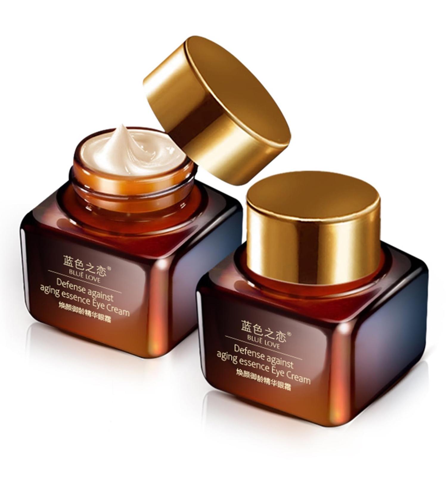 BLUE LOVE 2PCS Anti-Aging Eye Cream Reduces Dark Circles & Puffiness Under-Eye Bags Moisturizing & Fast-Absorbing Wrinkle Treatment for Men & Women 1.35 Fl Oz (Pack of 1) - Buy Online on GoSupps.com