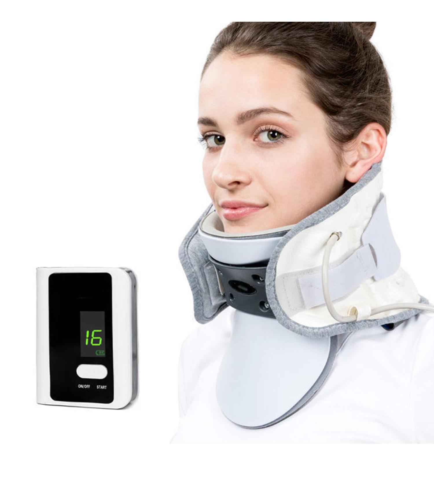 Flatible Neck Traction Device - Adjustable Air Pump Neck Extension | Inflatable Neck Support for Pain Relief - Buy Online on GoSupps.com