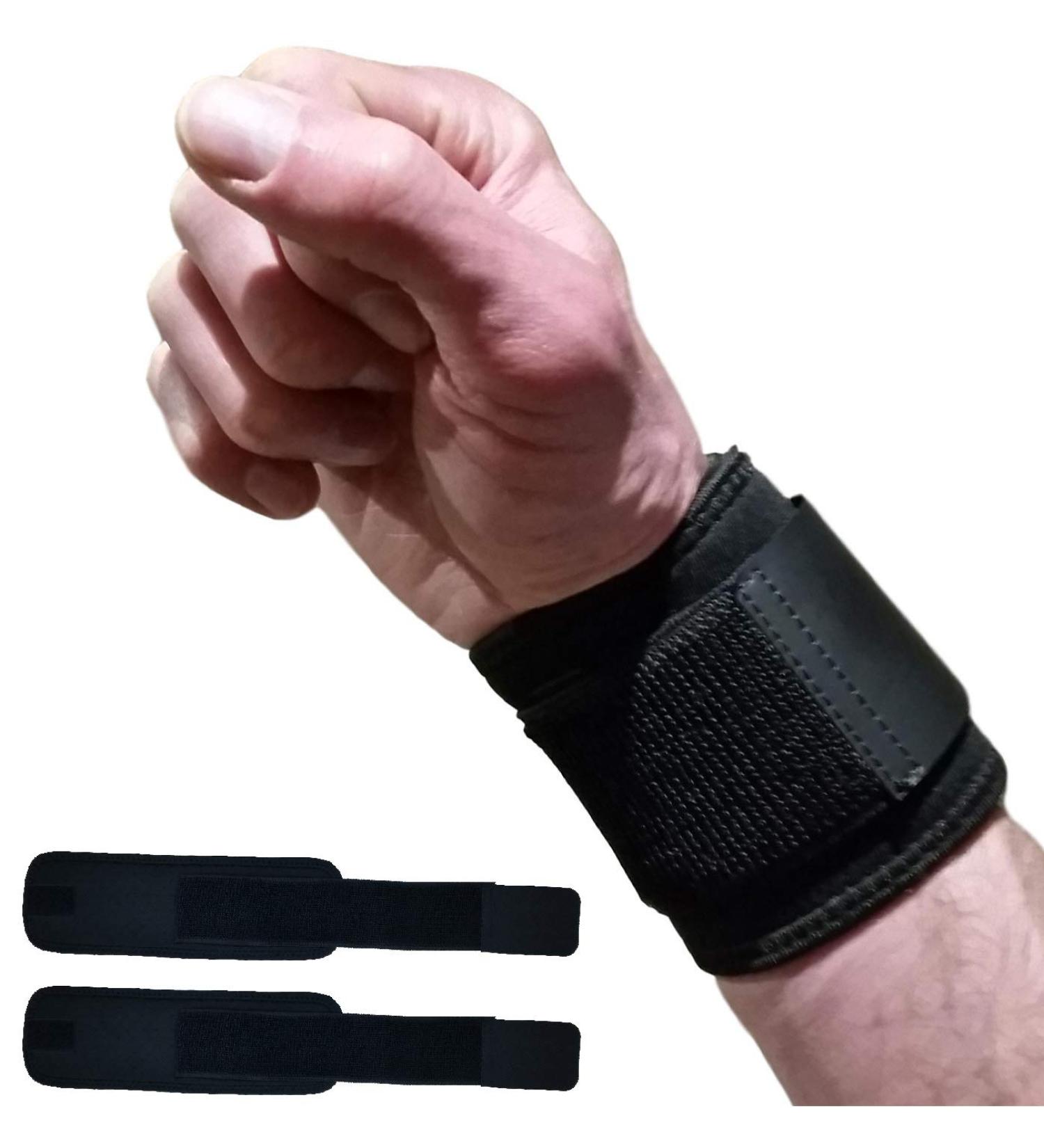 Wrist Wraps for Wrist Tendonitis & Carpal Tunnel Pain Relief - 2 Wrist Supports for Ganglion Cyst & Weightlifting - Fits Left & Right Hands - Buy Online on GoSupps.com
