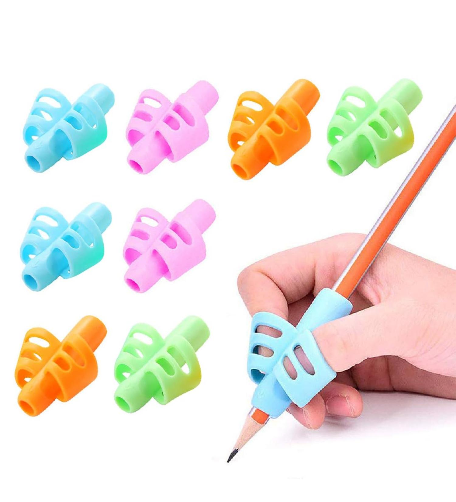 Jenga 8x Writing Aid for Abbey Children - Ergonomic Pencil Handles for Kids | Multi-Colored Silicone Posture Correction Tool - Buy Online on GoSupps.com