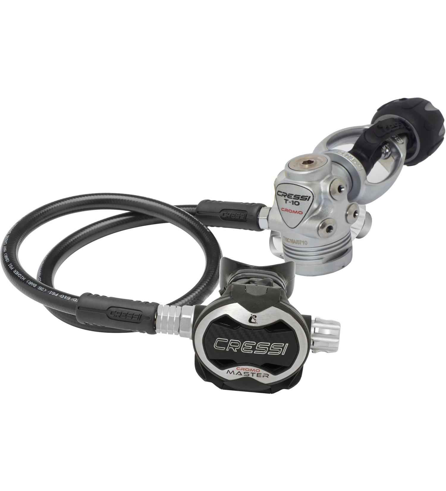 Cressi T10-SC Master Cromo Regulator - Compact, Lightweight, and Cold Water Certified - No Free-Flow - Made in Italy - Buy Online on GoSupps.com