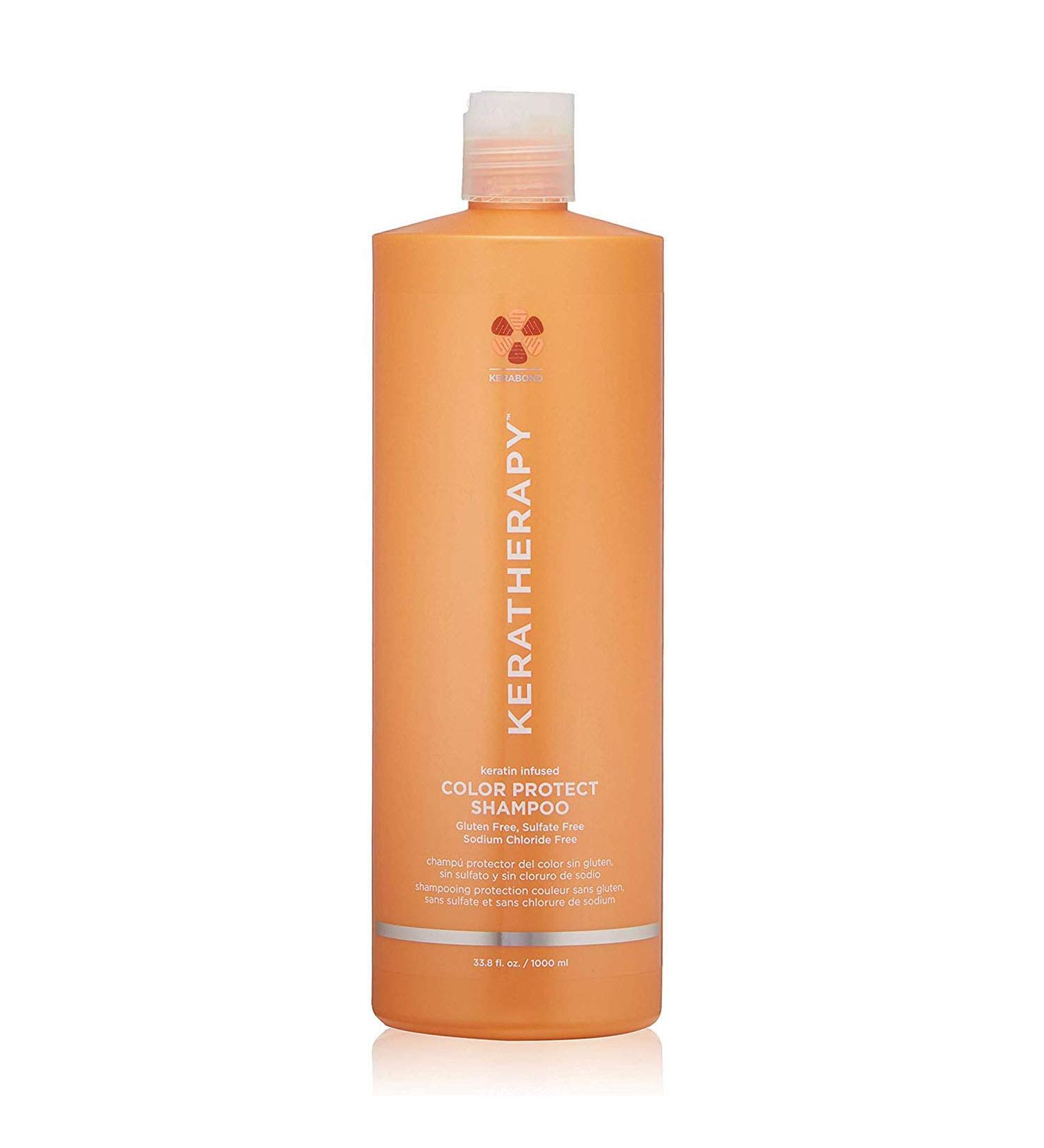 KERATHERAPY Keratin Infused Color Protect Shampoo 33.8 fl. oz. - Gluten Free Color Protecting Shampoo with Kerabond Technology and Red Raspberry Oil - For Color Treated Hair | Omega 3 & 6 - Buy Online on GoSupps.com