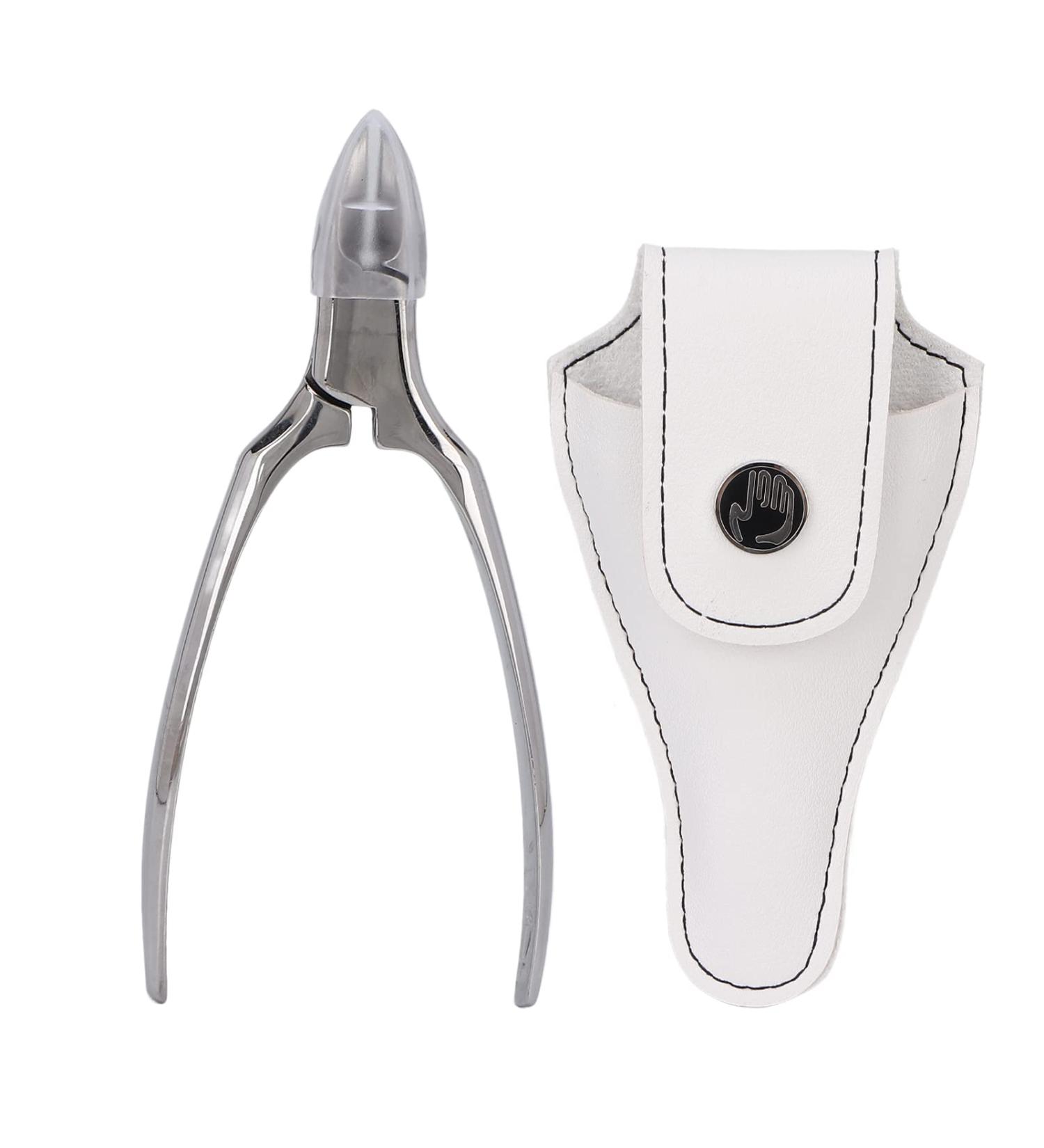 Nail Tool Cuticle Nipper Stainless Steel Professional Effortless Toenails Clipper with Storage Bag for Ingrown Nail - Buy Online on GoSupps.com