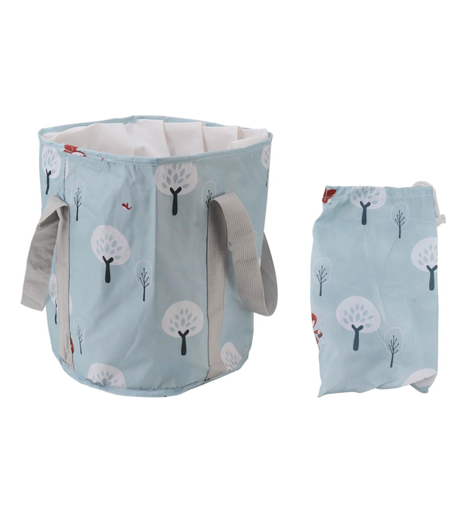 Bassin de Bain de Pieds Pliable Baignoire de Trempage Portable Isol e avec Poign e Seau D'eau Portable pour Voyage Camping Lavage (Petit arbre bleu) - Buy Online on GoSupps.com