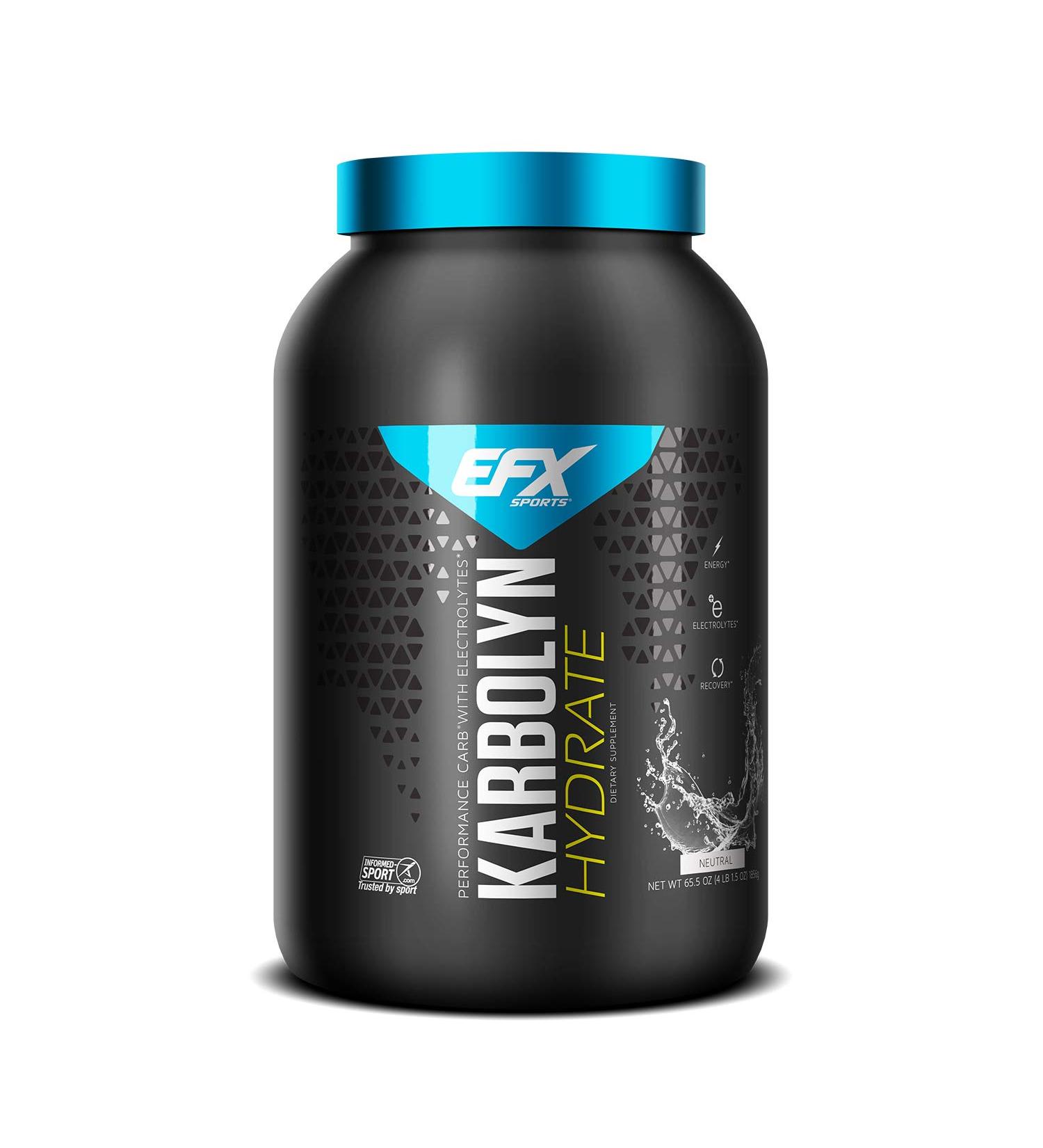 EFX Sports Karbolyn Hydrate | Sugar-Free Carbohydrate Supplement with Electrolytes | Carb Load, Energize, Improve & Recover Faster | Easy to Mix | Neutral Flavor | 4 LB 1.5 OZ - Buy Online on GoSupps.com