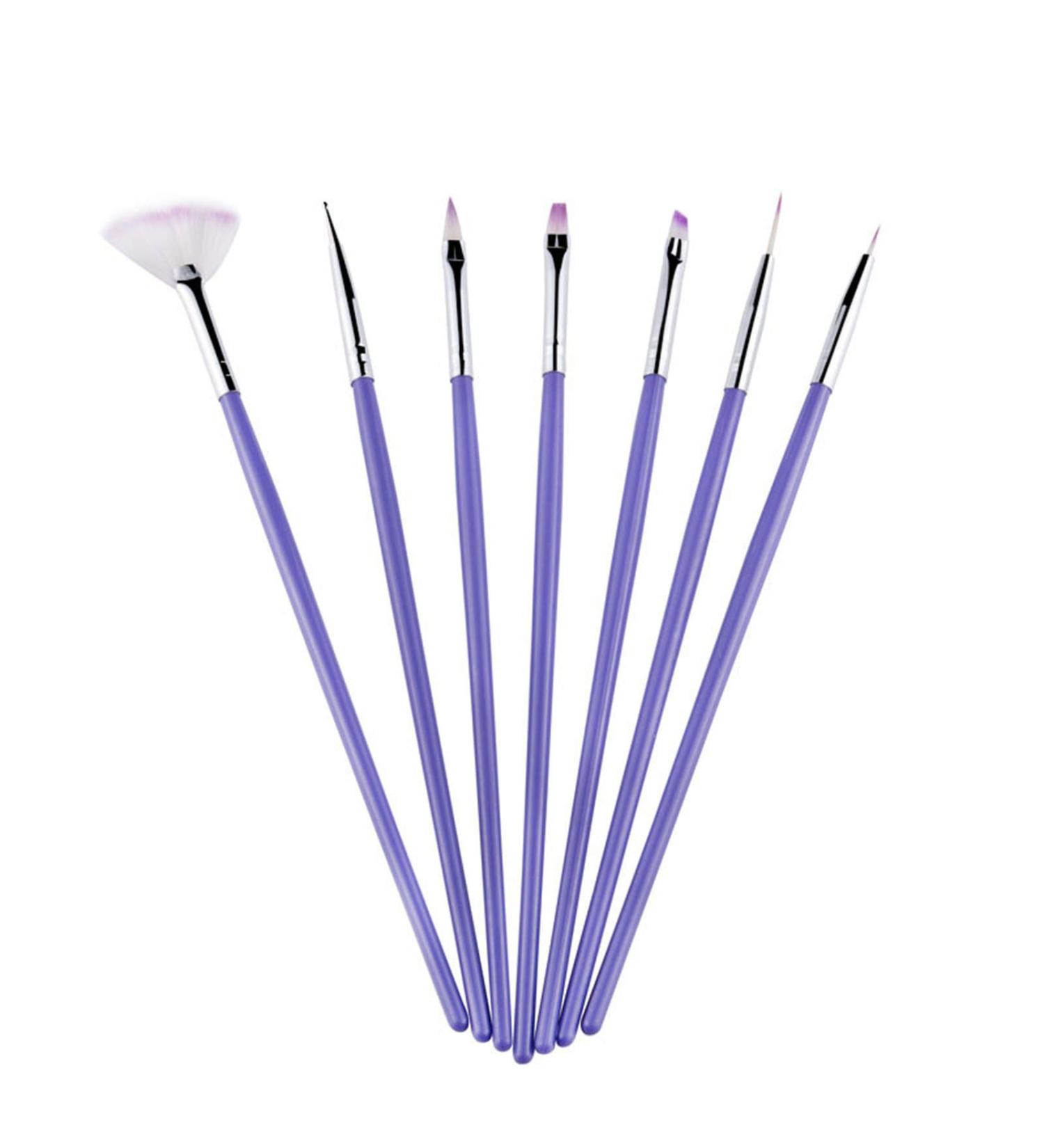 7pcs Nail Painting Brushes Set - Professional Nail Art Brushes for Manicure & Embossing | Perfect for DIY Nail Designs - Buy Online on GoSupps.com
