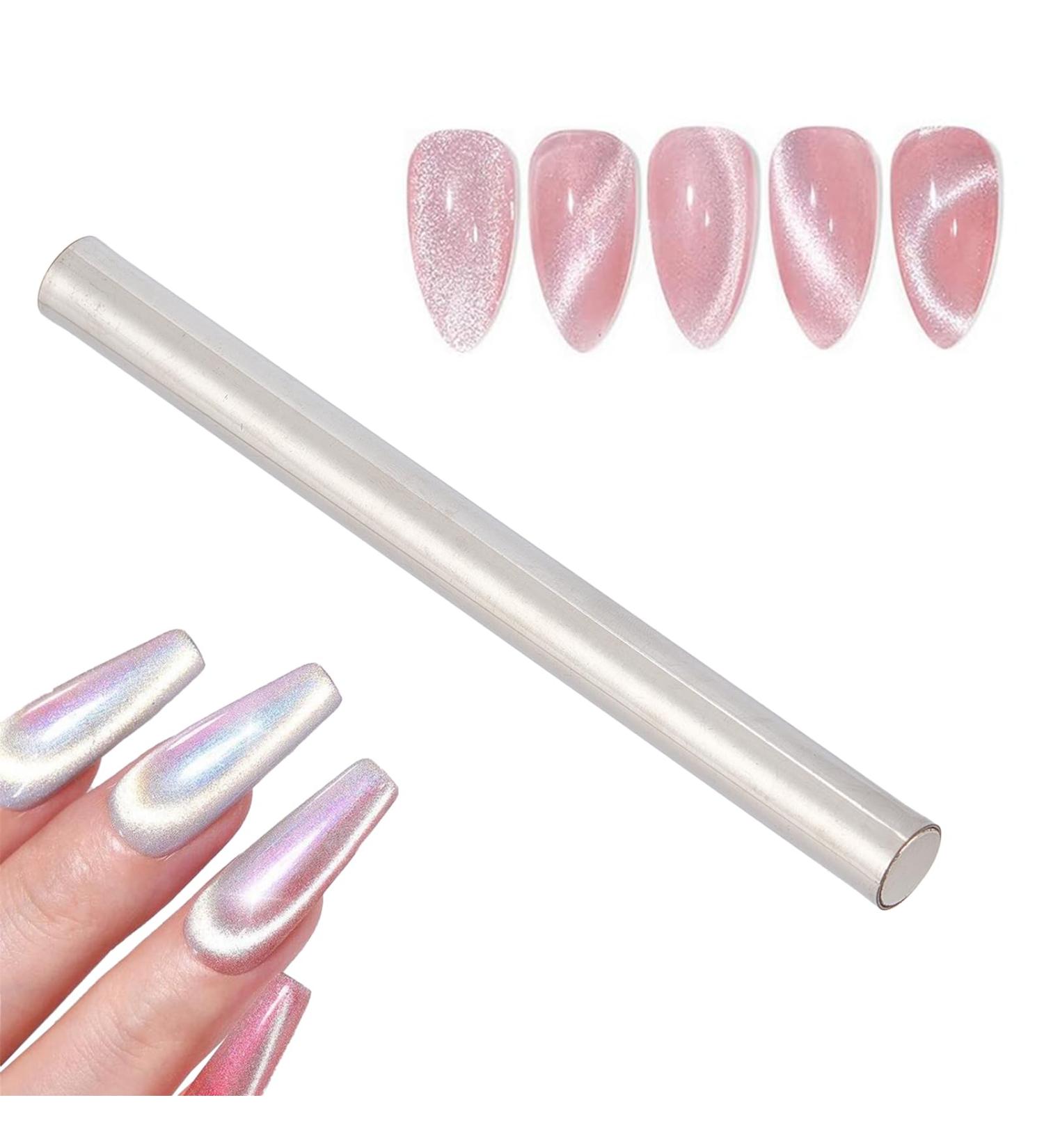 NICENEEDED Cat Eye Nail Magnet Tool Super Long Double Ended Nail Magnet Pen 3D Cat Eye Nail Polish Strong Magnet Wand Cat Eye Magnetic Stick for Handmade Nail Art 1 - Buy Online on GoSupps.com