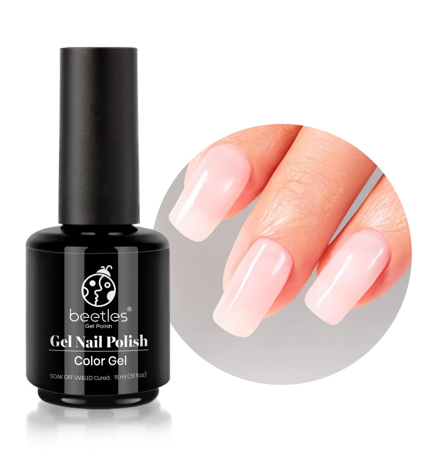 Beetles Neutral Gel Nail Polish 15ml Nude Pink Polish Set Pink Jelly Soak Off U V LED Nail Lamp Translucent Nail Art Gel Jelly Natural Pink - Buy Online on GoSupps.com