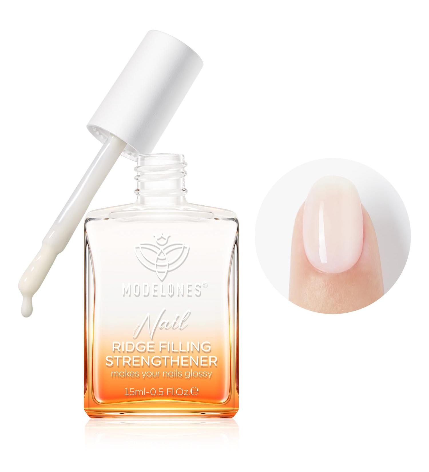 Modelones 15ml 8-in-1 Nail Strengthener & Ridge Filling Base Coat Nail Polish Repair and Growth Kit Treatment for Thin and Damaged Nails Milky White - Buy Online on GoSupps.com